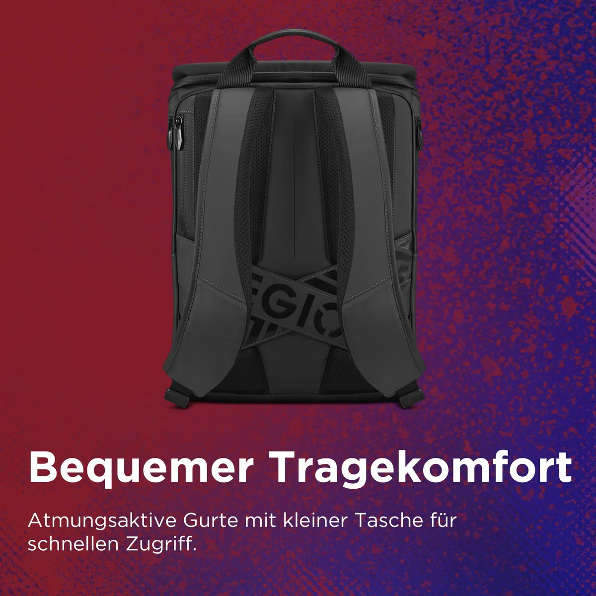 Lenovo Plecak Legion GB900 (do 16 cali, przeznaczony do gier, ekranowany, PU, wodoodporny, odporny na wstrząsy narożniki EUDE-Foam, kieszeń na tablet, pojemność 20 litrów) kolor czarny