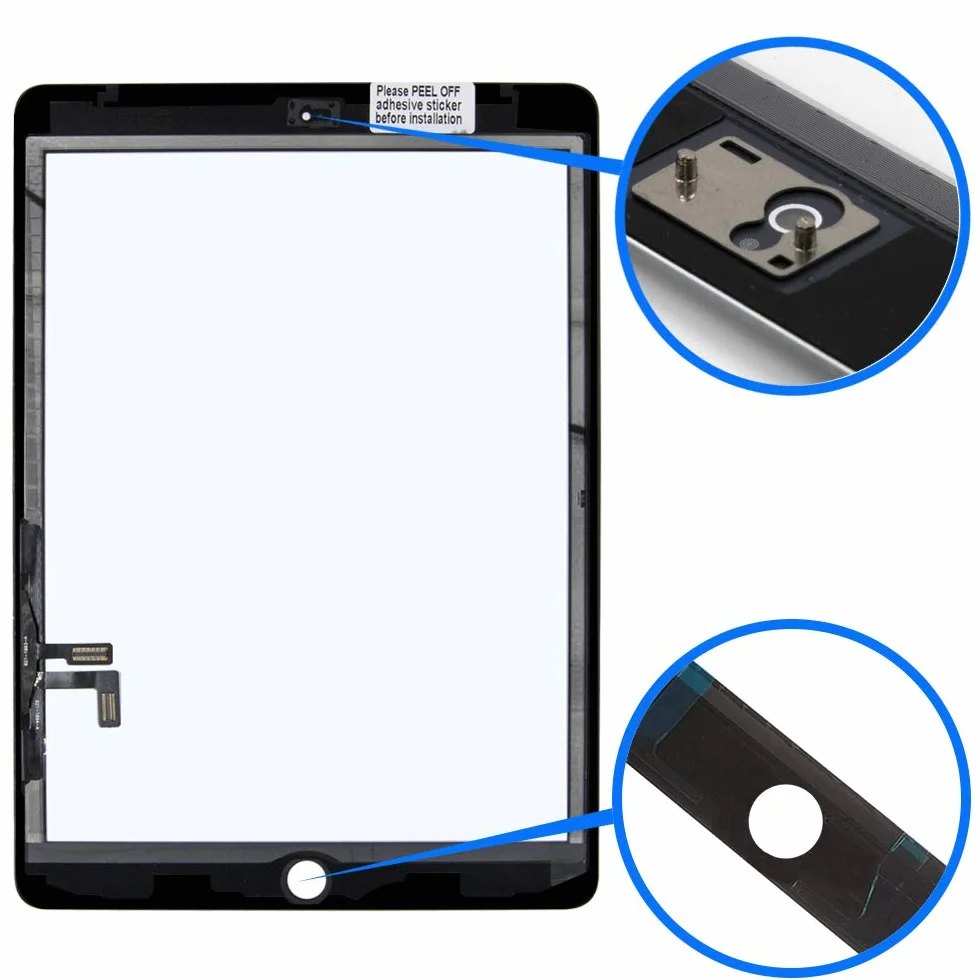 MMOBIEL Digitizer szkło do wyświetlacza iPad 7 2019 / iPad 8 2020 10,2 cala czarny ekran dotykowy z zestawem narzędzi