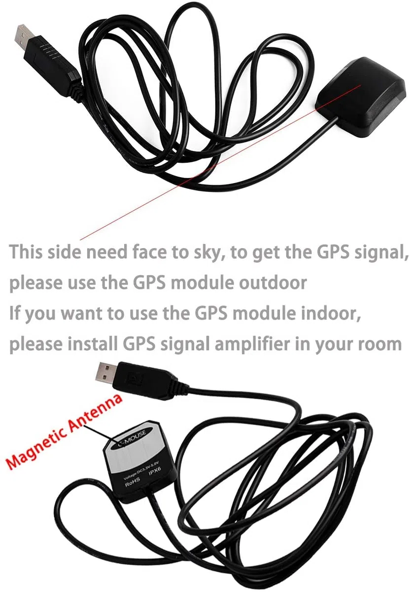 VK-162 G-Mouse USB GPS Dongle M8030 Chip 72-kanałowy moduł nawigacji, zewnętrzna antena GPS, zdalny montaż, odbiornik GPS USB, z lampą błyskową, obsługa Raspberry Pi, Google Earth, Windows