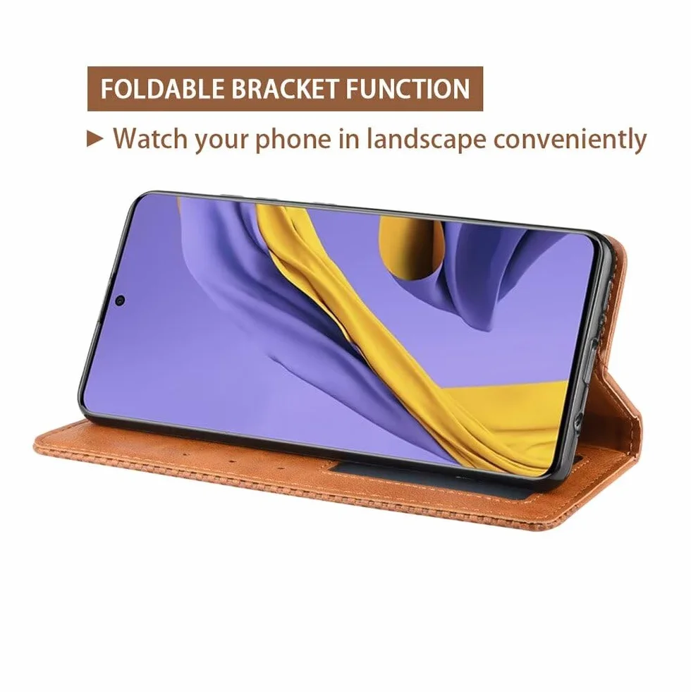 EASSGU Etui na telefon komórkowy do Motorola Moto G35 5G (6,72" cala), z klapką i poliuretanem, skóra poliuretanowa, z przełącznikiem magnetycznym, etui ochronne, [3 przegródki na karty] [1