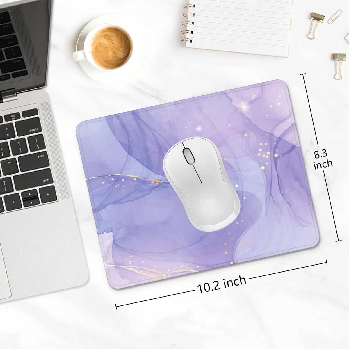 Podkładka pod mysz, ultra gruba 5 mm, do komputera lub gier, antypoślizgowa gumowa podstawa, zszyte krawędzie, minimalizm boho, spersonalizowany wzór, dla kobiet lub mężczyzn, do biura,