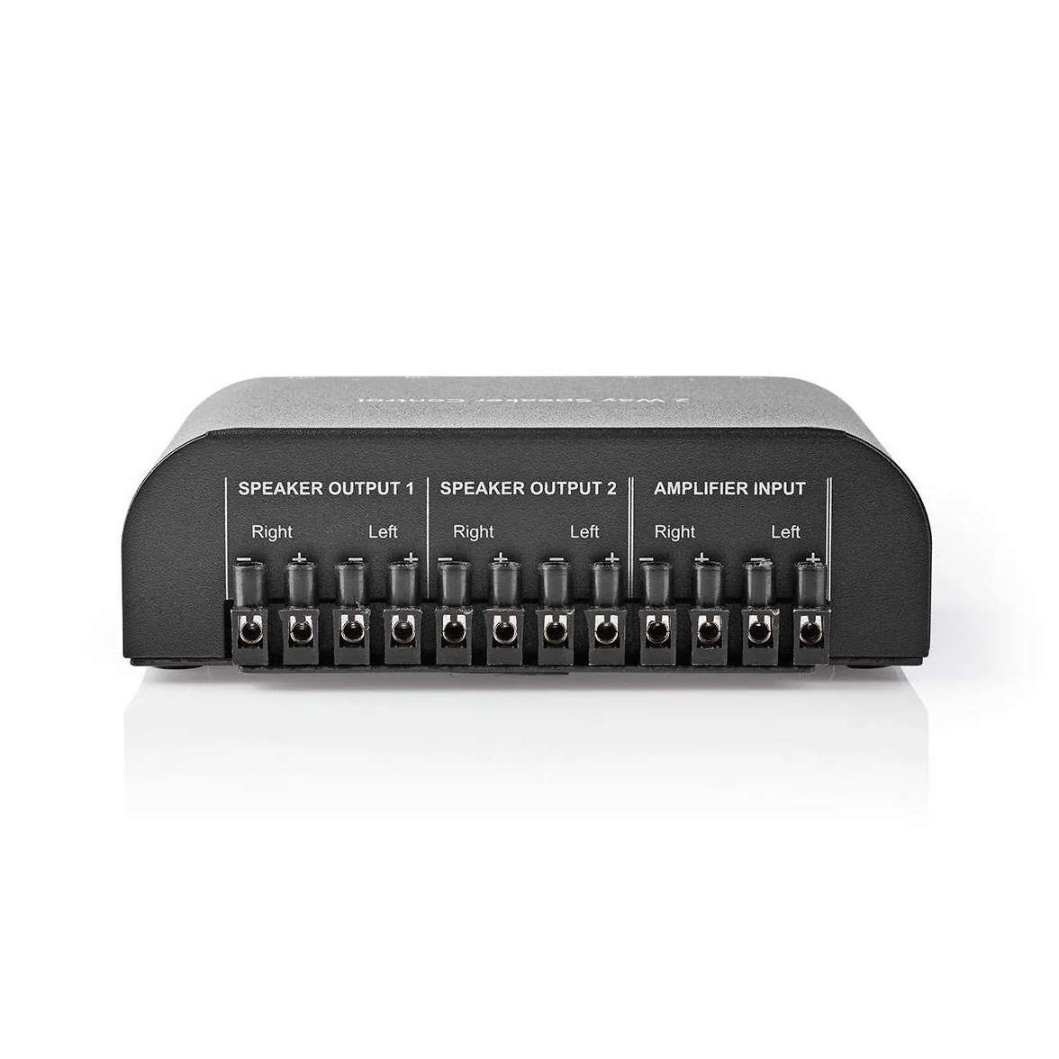 Nedis Głośnik Control Box – przełączanie pomiędzy 2 parami głośników lub jednoczesne odtwarzanie – 2 oddzielne przełączniki kołyskowe – 4-16 omów, 150 W – czarny