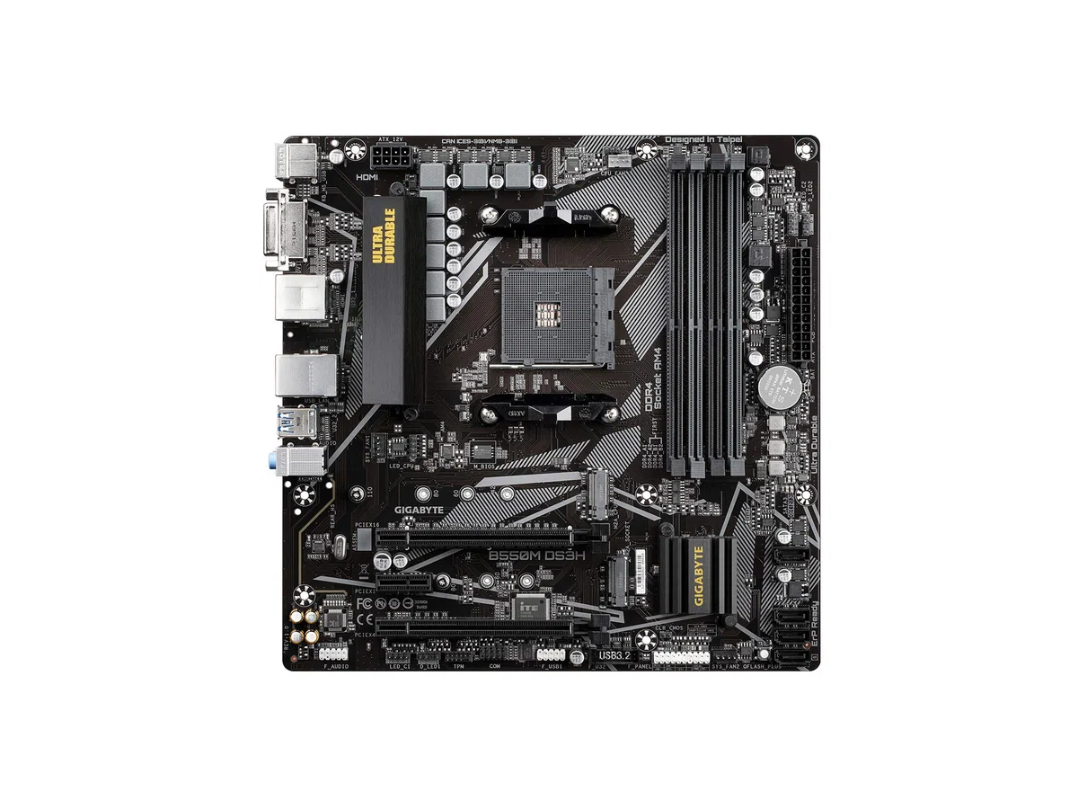 Gigabyte B550M DS3H Płyta Główna, Czarny