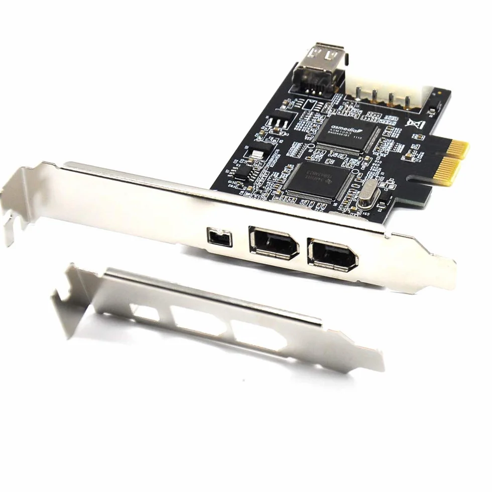 Padarsey Firewire PCIe karta do systemu Windows 10, kontroler PCI Express IEEE 1394, 4 porty (3 x 6 pinów i 1 x 4 pin), Firewire 800 1394a adapter do systemu Windows 7/8/Mac OS z dyskretną podstawką i