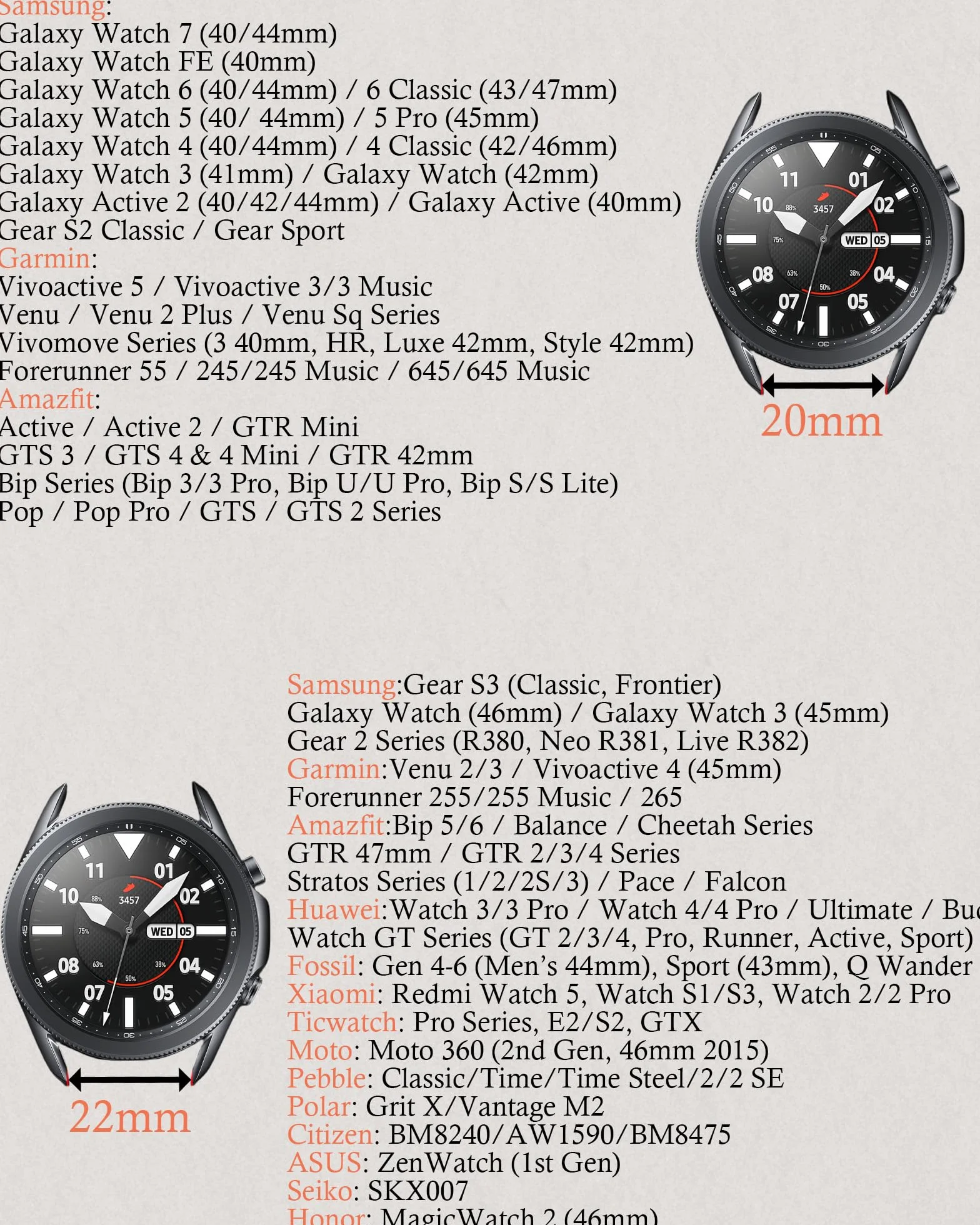 Elastyczny pasek z nilonu do Samsung Galaxy Watch 7/FE/6/5/4/3, Watch 5 Pro, 6/4 Classic, Gear S3/S2 – bezpieczne zamknięcie spadochronowe