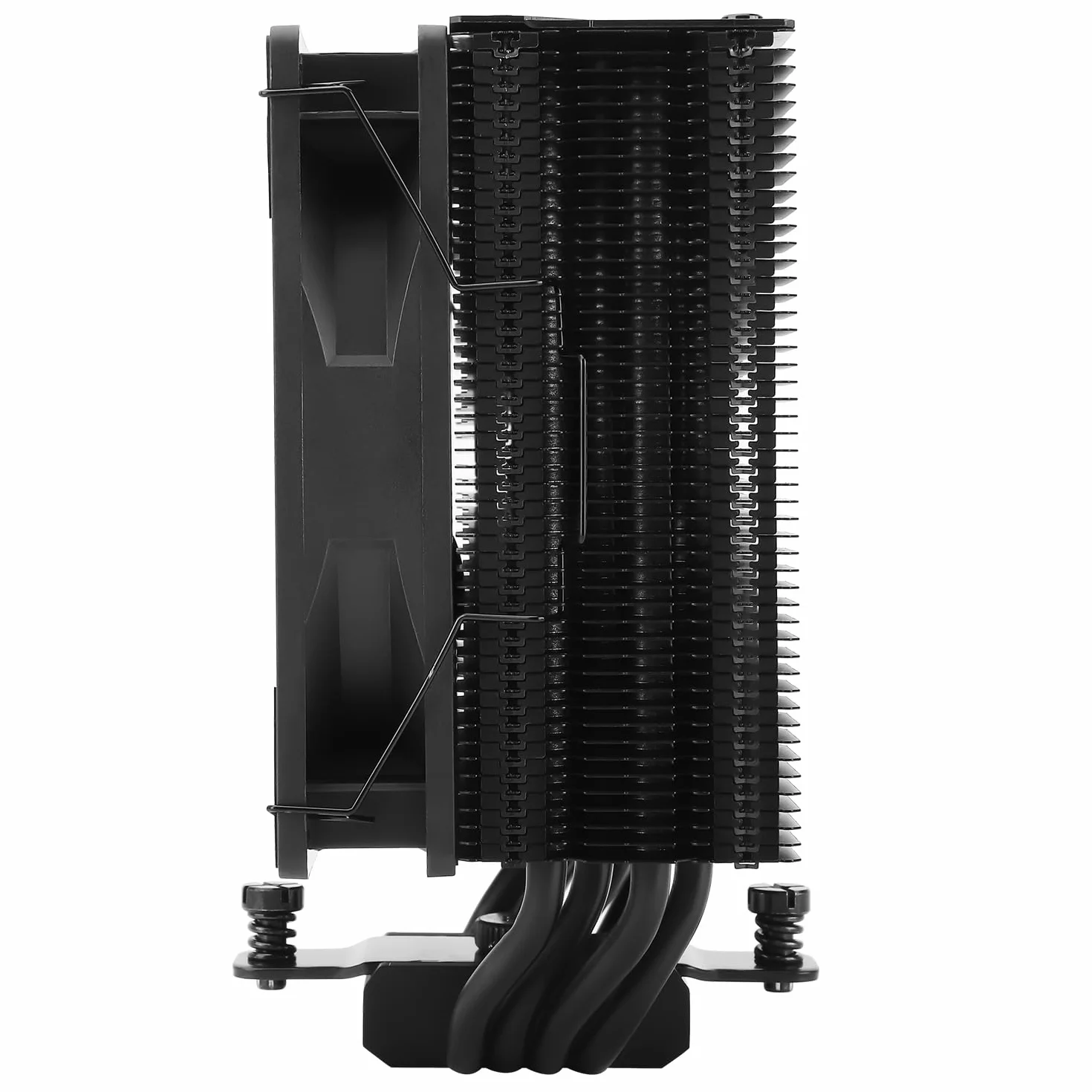 Thermalright Assassin Spirit 120 EVO Chłodzenie procesora, 4 x ciepło cieplne, 12 cm, prędkość 1850 obr./min, chłodzenie procesora, czarny, wentylator PWM, cichy, kompatybilny z AMD, AM4, AM5 i Intel