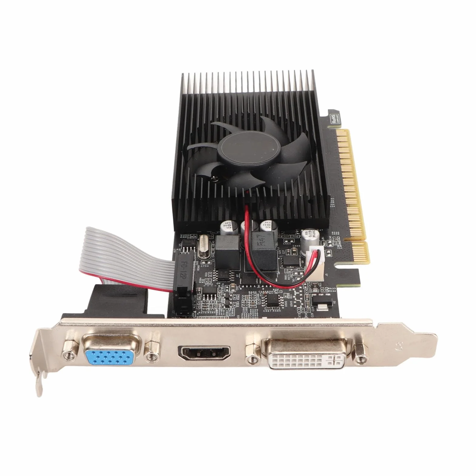 GT730 4 GB Karta Graficzna do Gier, 4 GB DDR3 128-bitowa Dyskretna Karta Graficzna, 700 MHz 500 MHz, PCI Express 2.0 X 16, VGA DVI HDMI, z Cichym Wentylatorem Chłodzącym, do