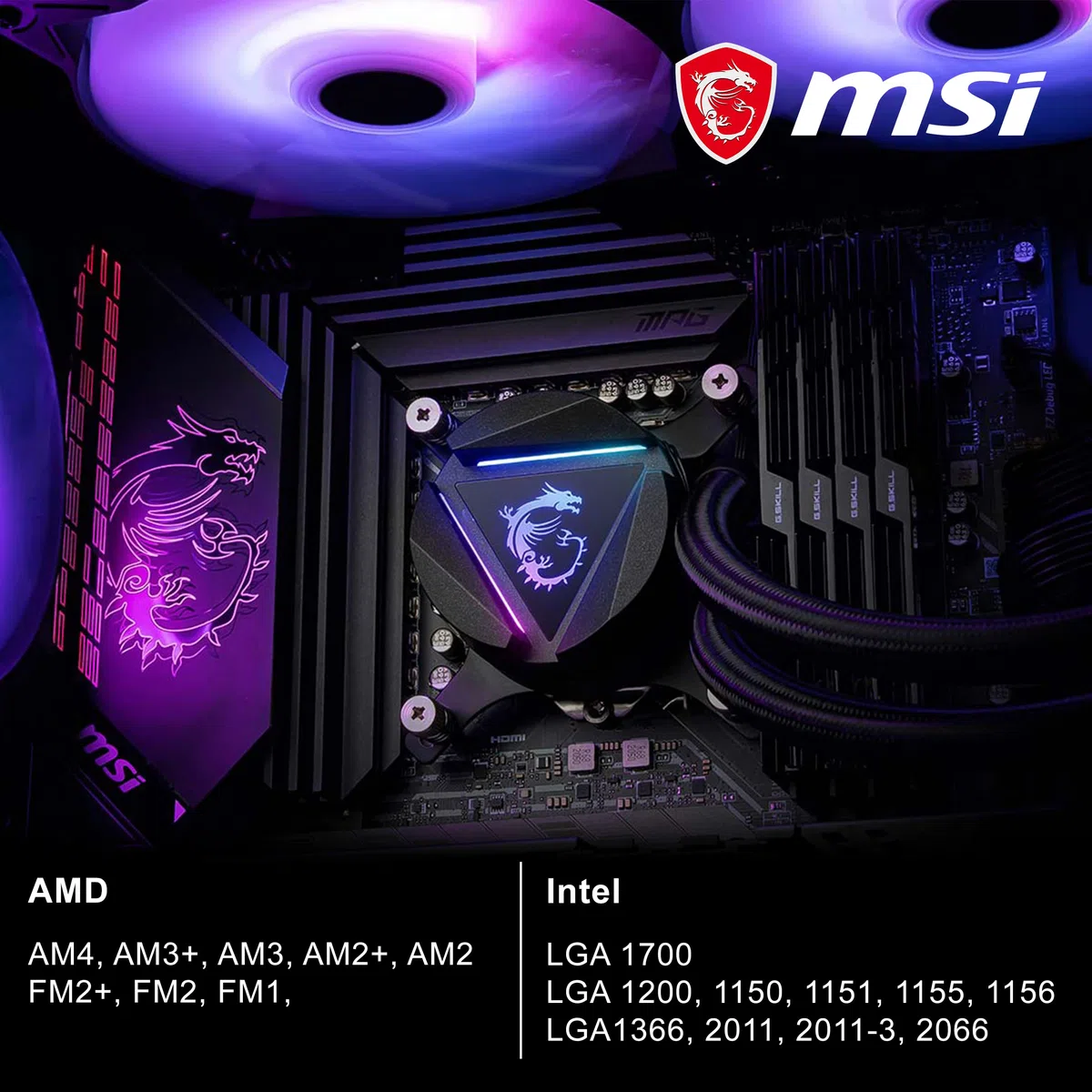 MSI MAG CORELIQUID 240R V2 AIO – obrotowa głowica blokująca ARGB, zintegrowana pompa chłodnicy, chłodzenie wodą dzieloną, przewody, odporne na parowanie, łatwa instalacja – kompatybilna z AMD i Intel