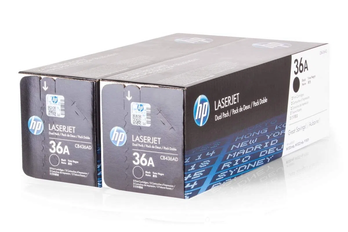 Oryginalny toner pasujący do HP LaserJet M 1500 Series HP 36A CB436AD - 2x Premium kartridż do drukarki - czarny - 2x 2000 stron