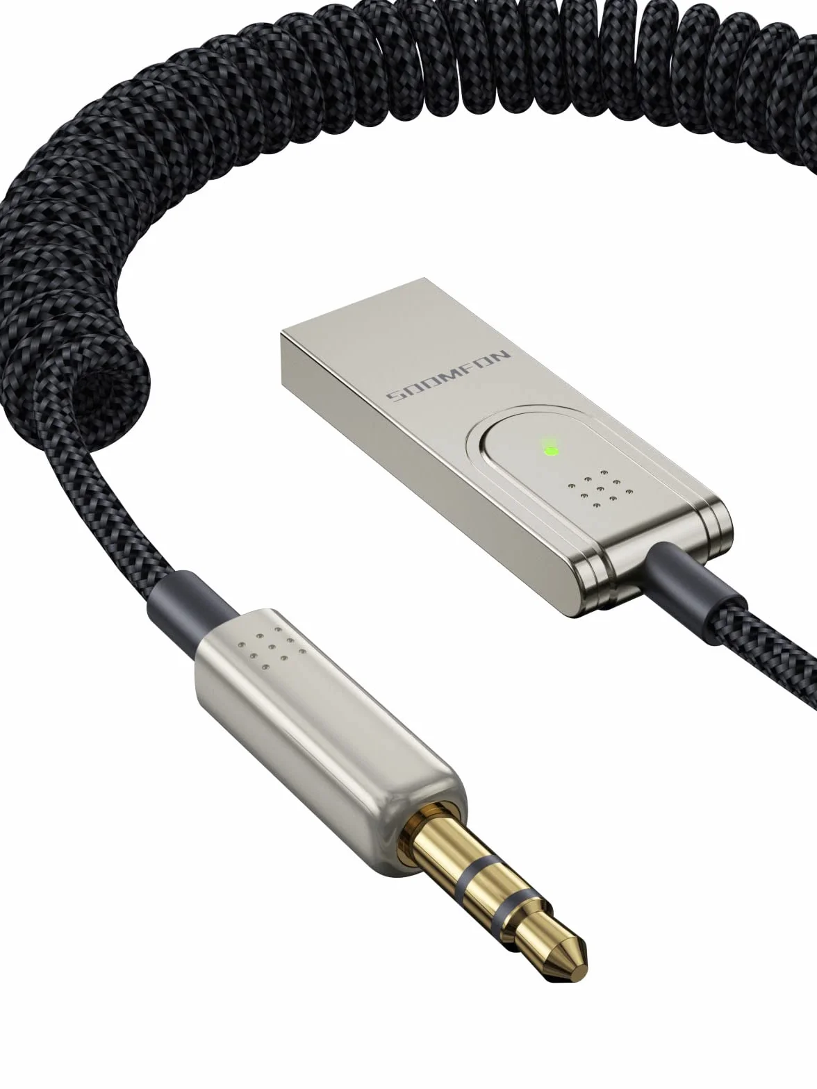 Samochodowy adapter Bluetooth Aux, odbiornik 5.1 Bluetooth z mikrofonem do muzyki i zestawu głośnomówiącego, kompatybilny z domowym zestawem stereo, słuchawkami, głośnikami itp.