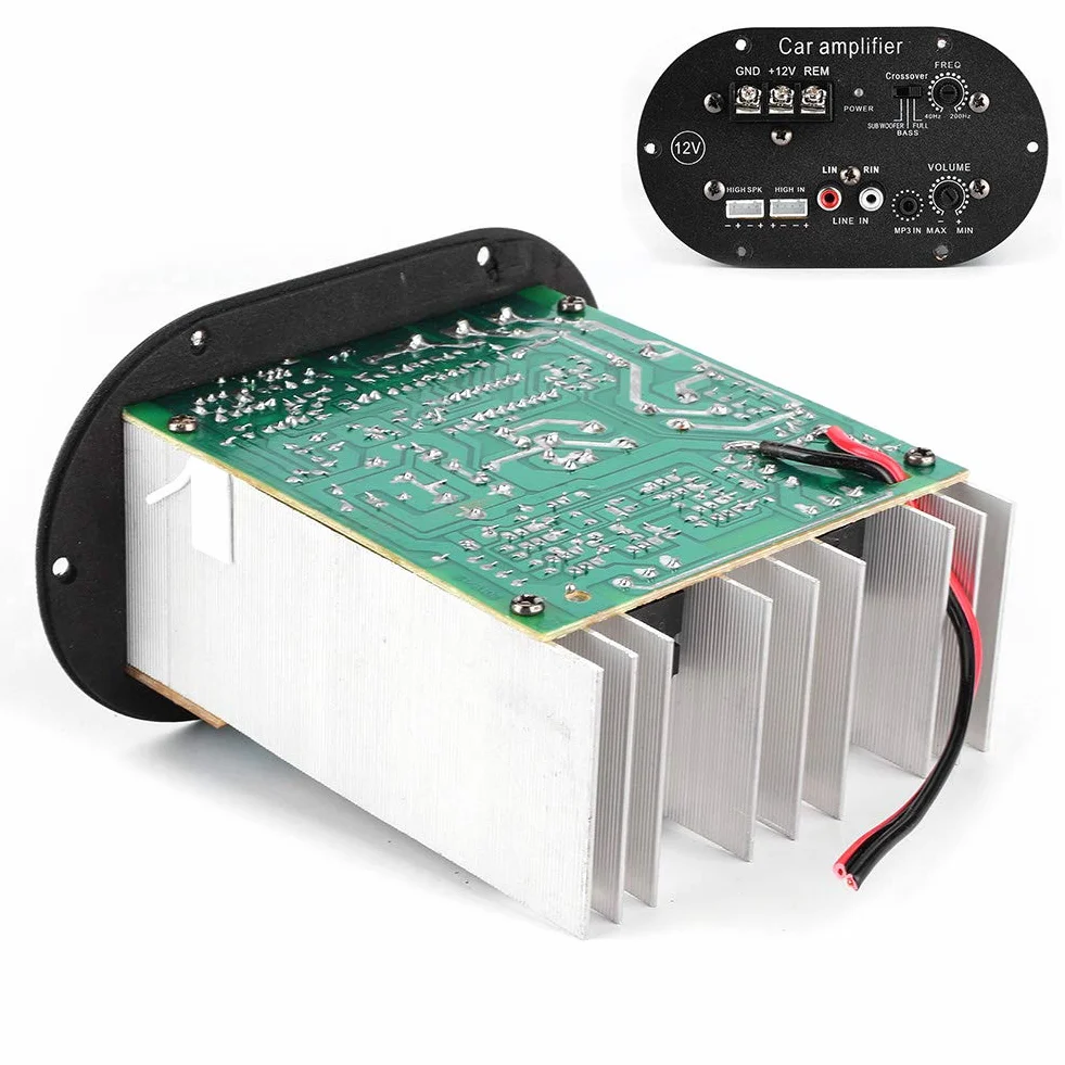 Płytka wzmacniacza do subwoofera, płyta wzmacniacza samochodowego sprzętu audio 120W 12V czysty, pełny ton basowy rdzeń subwoofera samochodowy wzmacniacz głośników stereo
