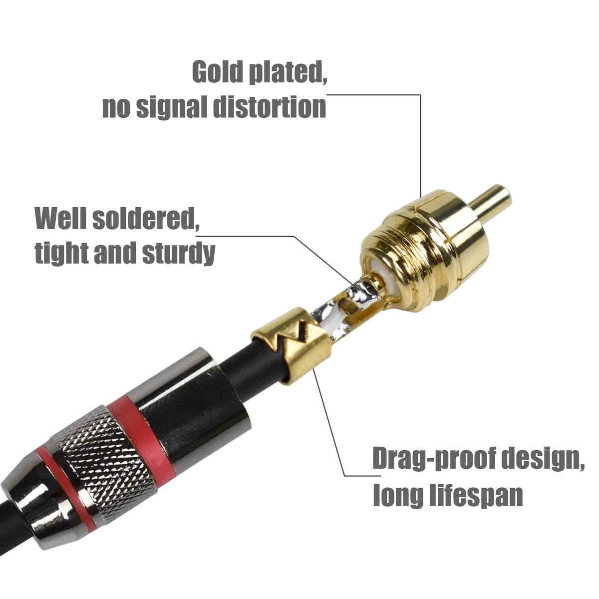 Podwójny adapter kabla RCA męski na podwójny XLR, niezbalansowany kabel wtykowy L/R RCA na XLR, kabel Phono z lewej i prawej strony, do miksera, monitora studyjnego, głośnika subwoofera