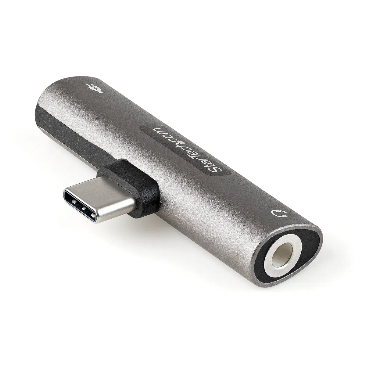 StarTech.com Adapter Audio i Ładowania USB-C z Gniazdem Słuchawkowym 3,5 mm TRRS i Ładowarką 60 W, Do Telefonu/Tabletu
