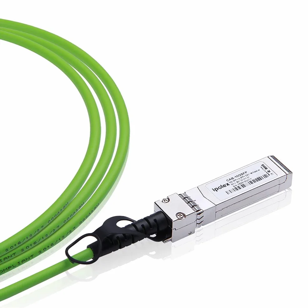 ipolex Kabel miedziany 10 G, SFP+ DAC, 10 GBASE-CU Direct Attach, 10 Gb/s, pasywny kabel Twinax kompatybilny z Cisco, Ubiquiti, Meraki, Microtik, Intel i innymi. 0,5 metra