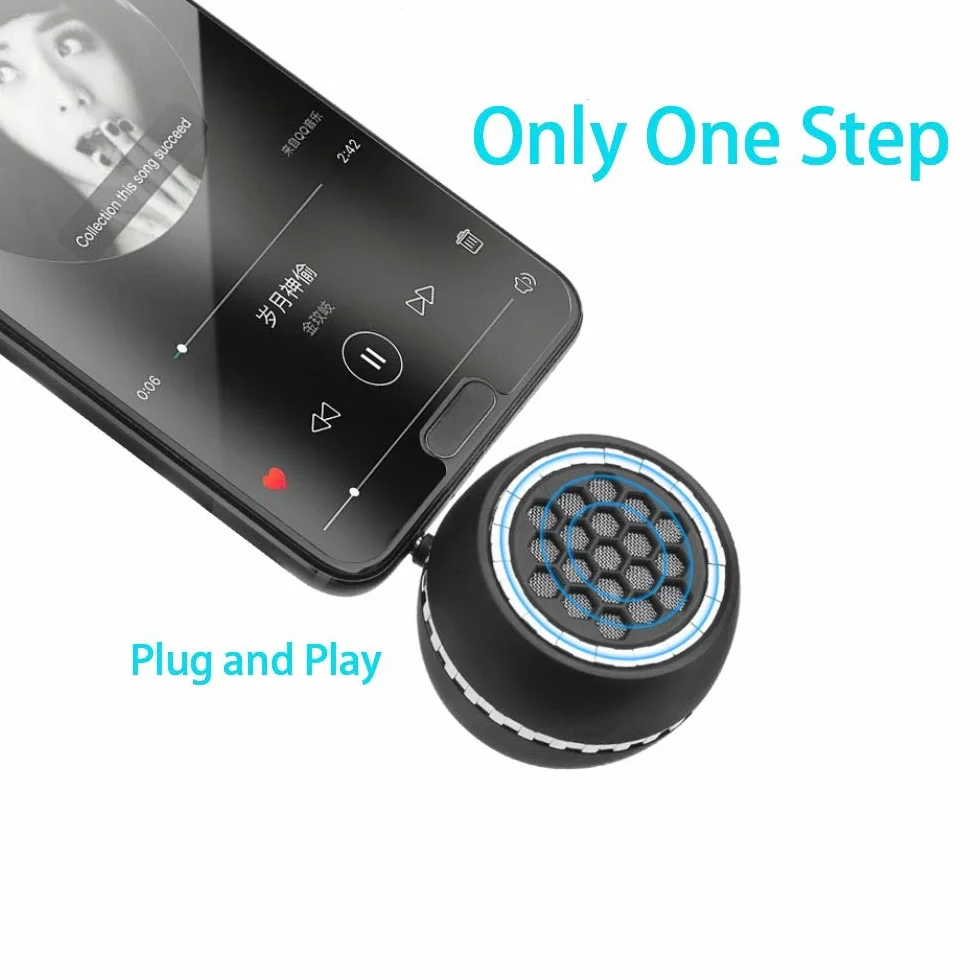 Mini przenośny głośnik, 3 W głośnik liniowy do telefonu komórkowego z interfejsem audio AUX 3,5 mm do smartfona/tabletu/komputera