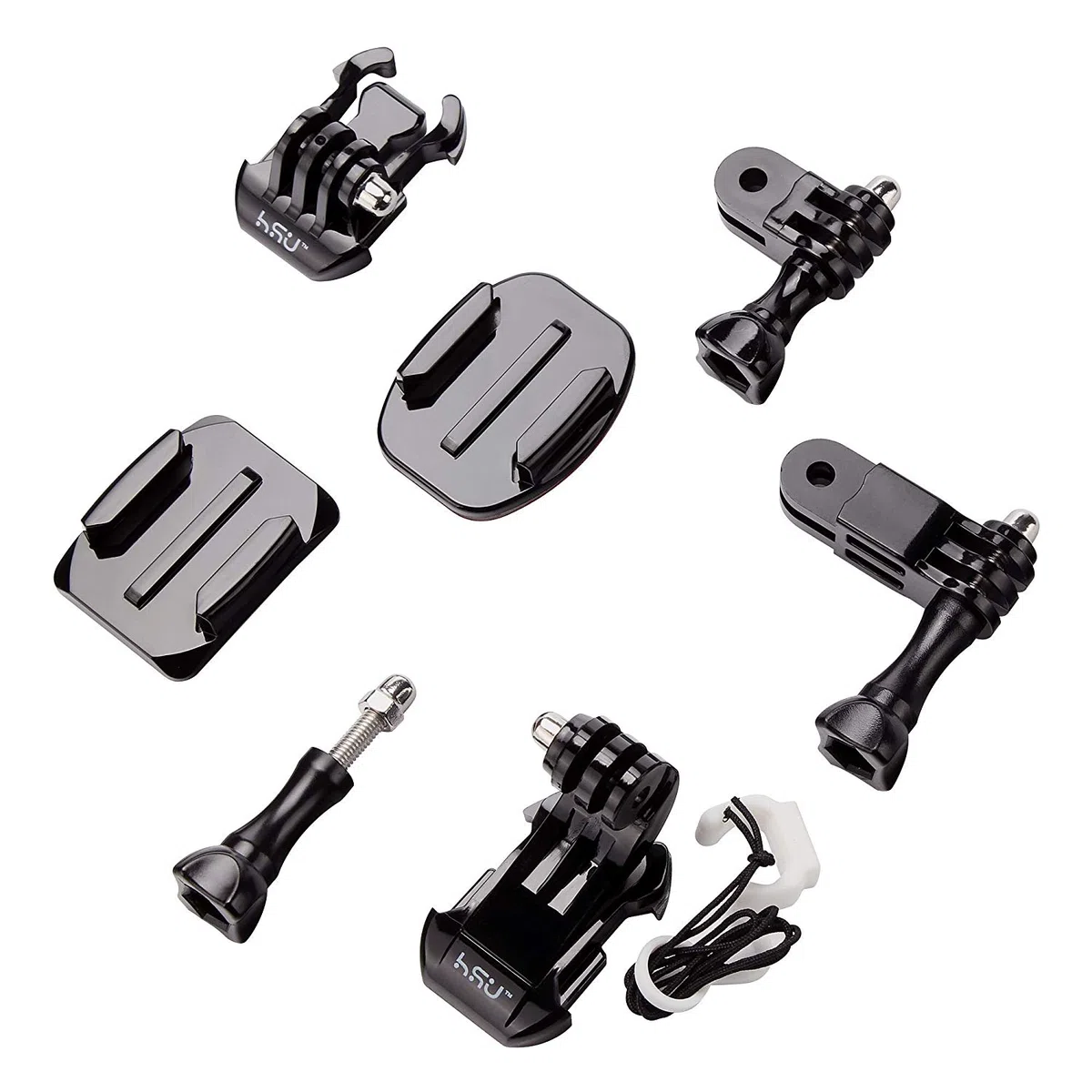 HSU Mocowanie kasku do GoPro, samoprzylepny uchwyt na kask z 3M do Hero 12/11/10/9/8/7/6/5/4/3 i innych kamer sportowych