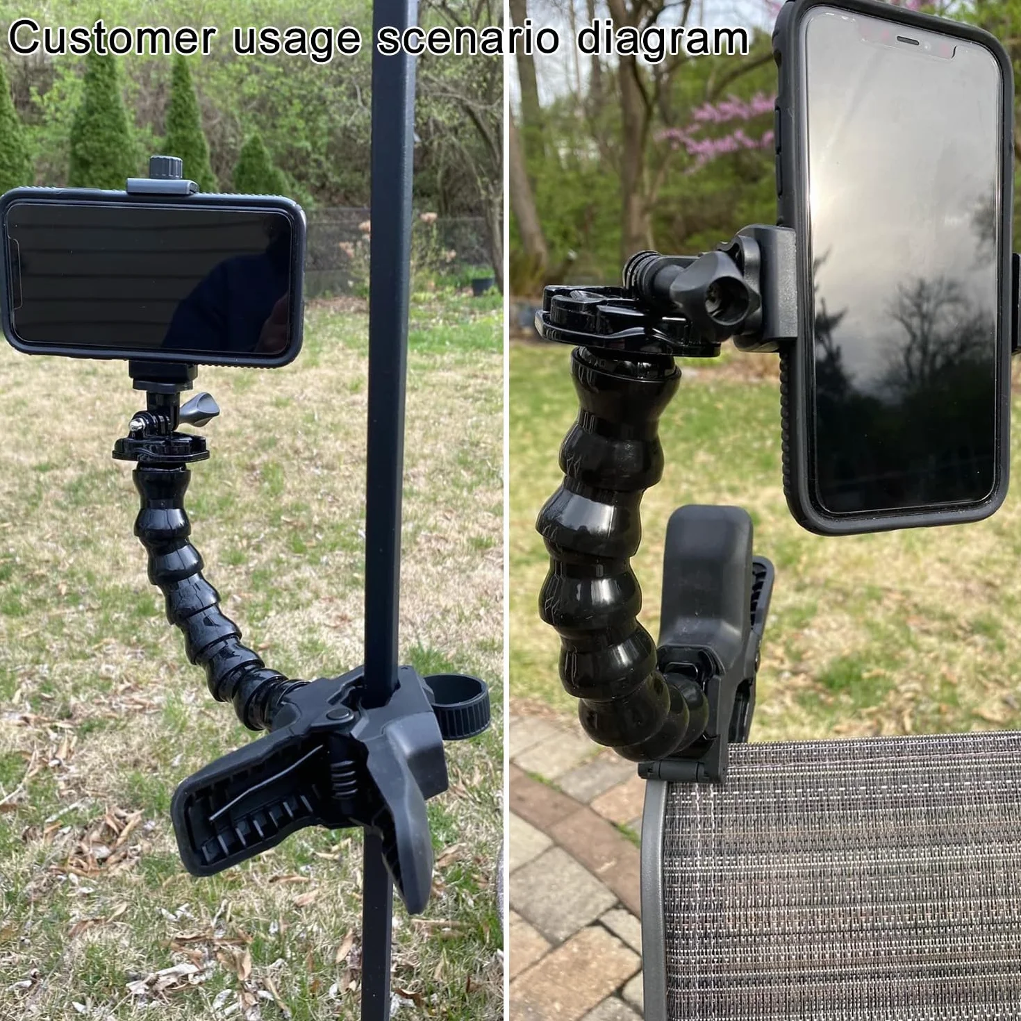 Suptig Uchwyt na telefon, uchwyt na biurko, klips zaciskowy do telefonu komórkowego, stojak na telefon komórkowy, kompatybilny z iPhone 14 Plus Phone 13 Pro Xs Max XR X 8 7 6 6s Plus i innymi