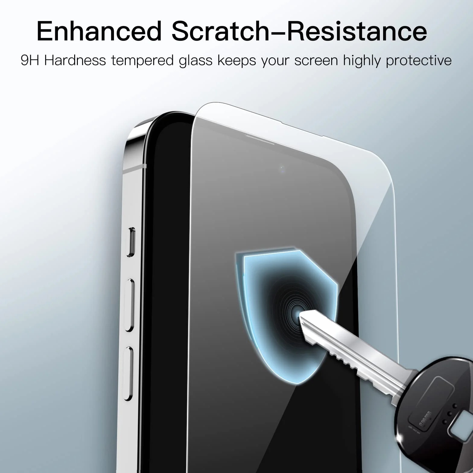 JETech Pełny Pokrycie Ochraniacz Ekranu dla iPhone 14 Pro 6,1 Cala, Screen Protector 9H Szkło Hartowane Film Folia, Przyjazny dla Przypadku, HD Przezroczyste, 3 Sztuki