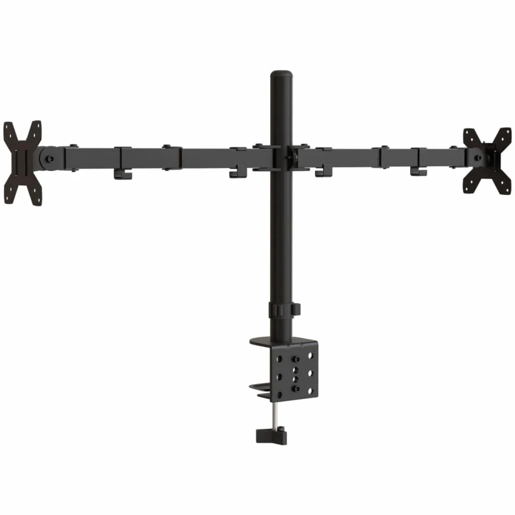 ShGaxin VESA Czarny podwójny stojak na monitor ze stali 75/100 mm, stojak na ekran komputera, stojak na monitor biurko, akcesoria biurowe, akcesoria biurkowe, podstawa monitora - 358002