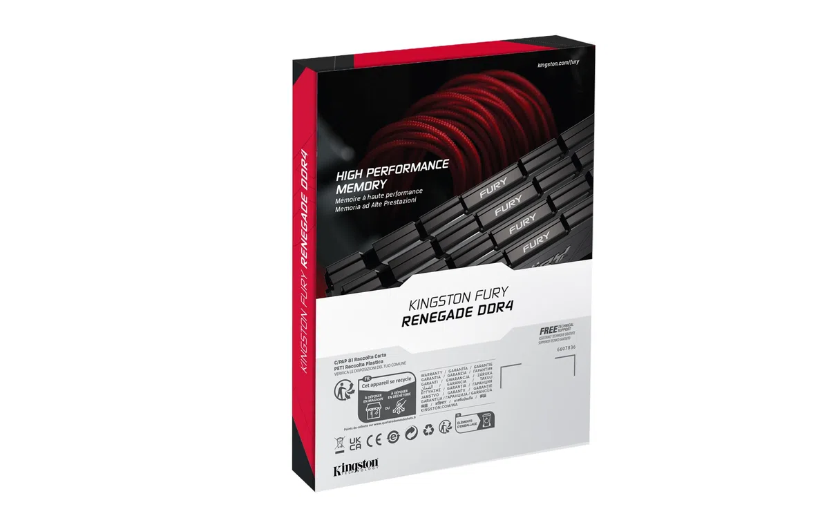 Kingston FURY Renegade 16 GB 3200 DDR4 CL16 DIMM (zestaw 2 szt.) pamięć do komputera stacjonarnego - KF432C16RB2K2/16