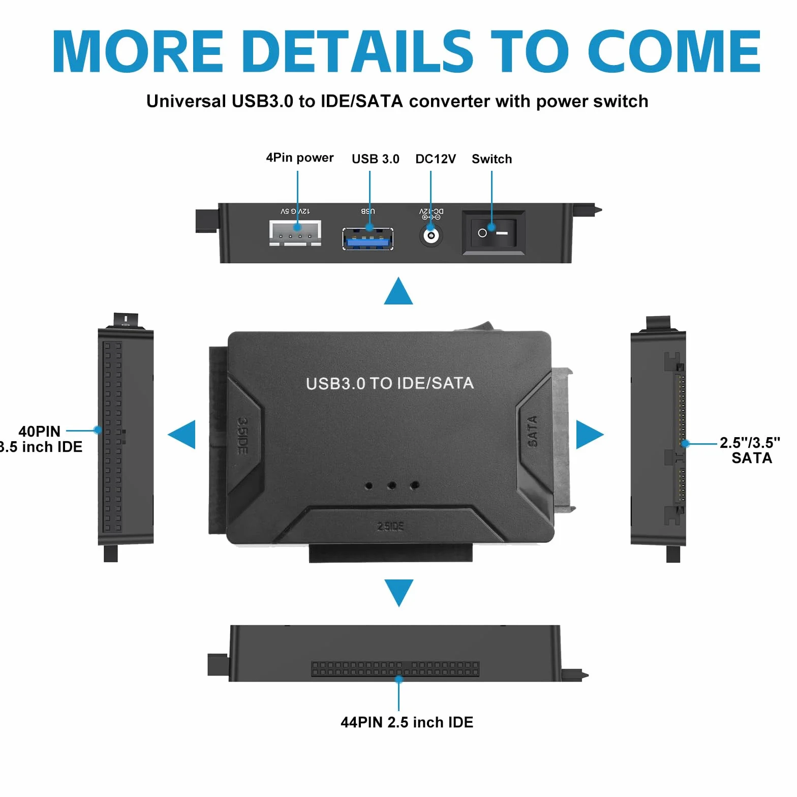 Adapter USB IDE SATA 3.0 do 2,5/3,5 cala HDD SSD