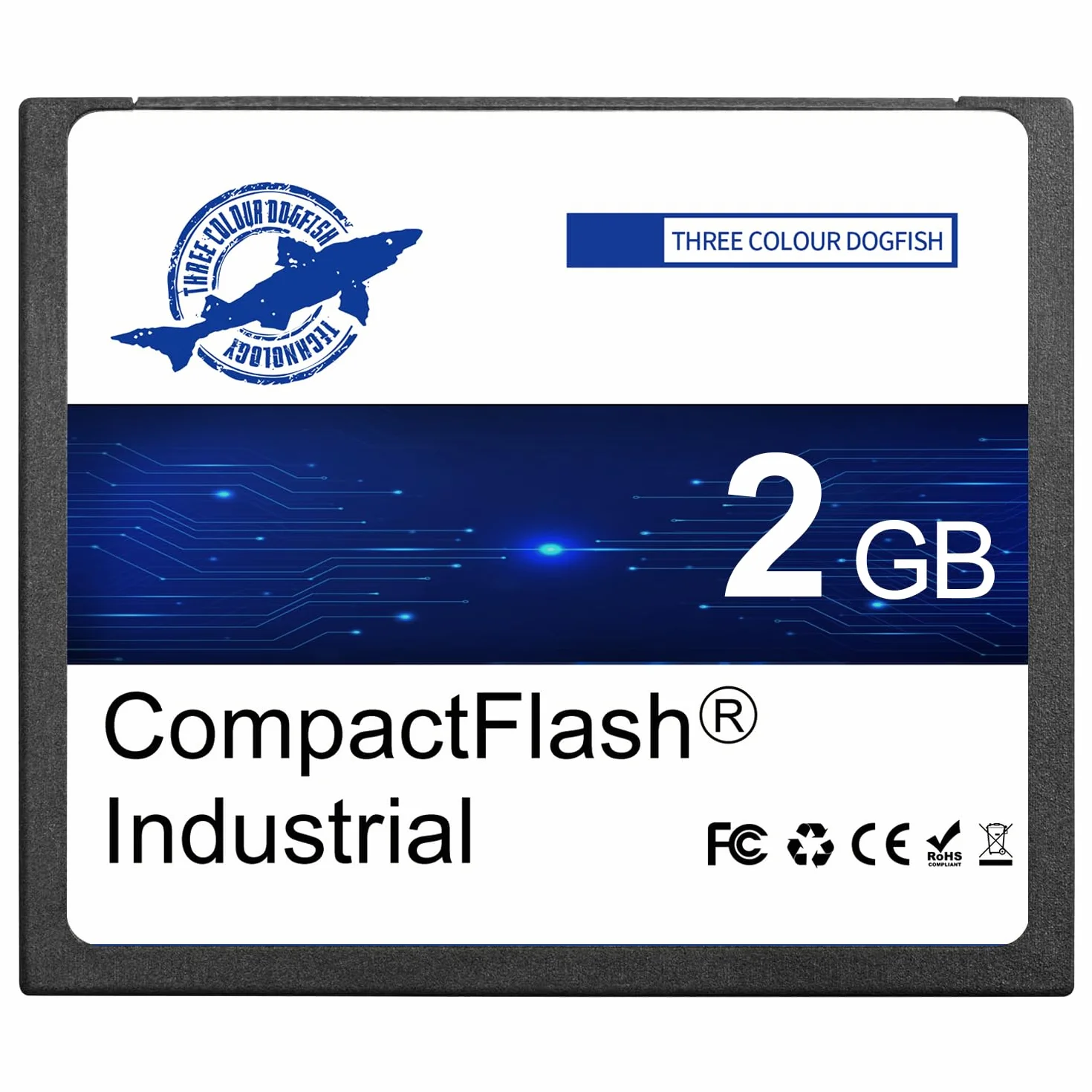 Karta pamięci Dogfish Compact Flash 2 GB, przemysłowa karta pamięci CF do starych aparatów DSLR i urządzeń przemysłowych