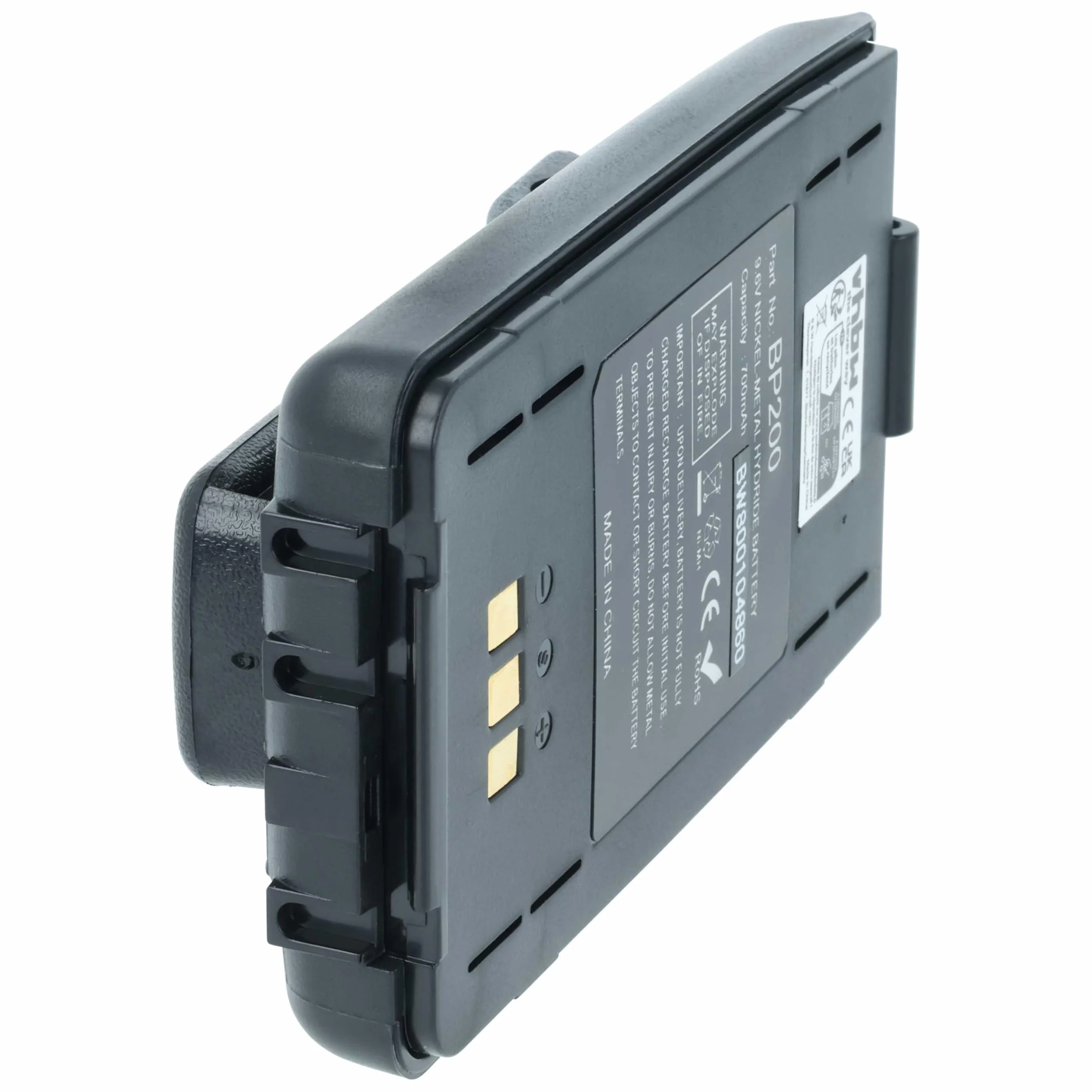 vhbw Zamiennik baterii Icom BP-200 750mAh 9,6V NiMH + klips