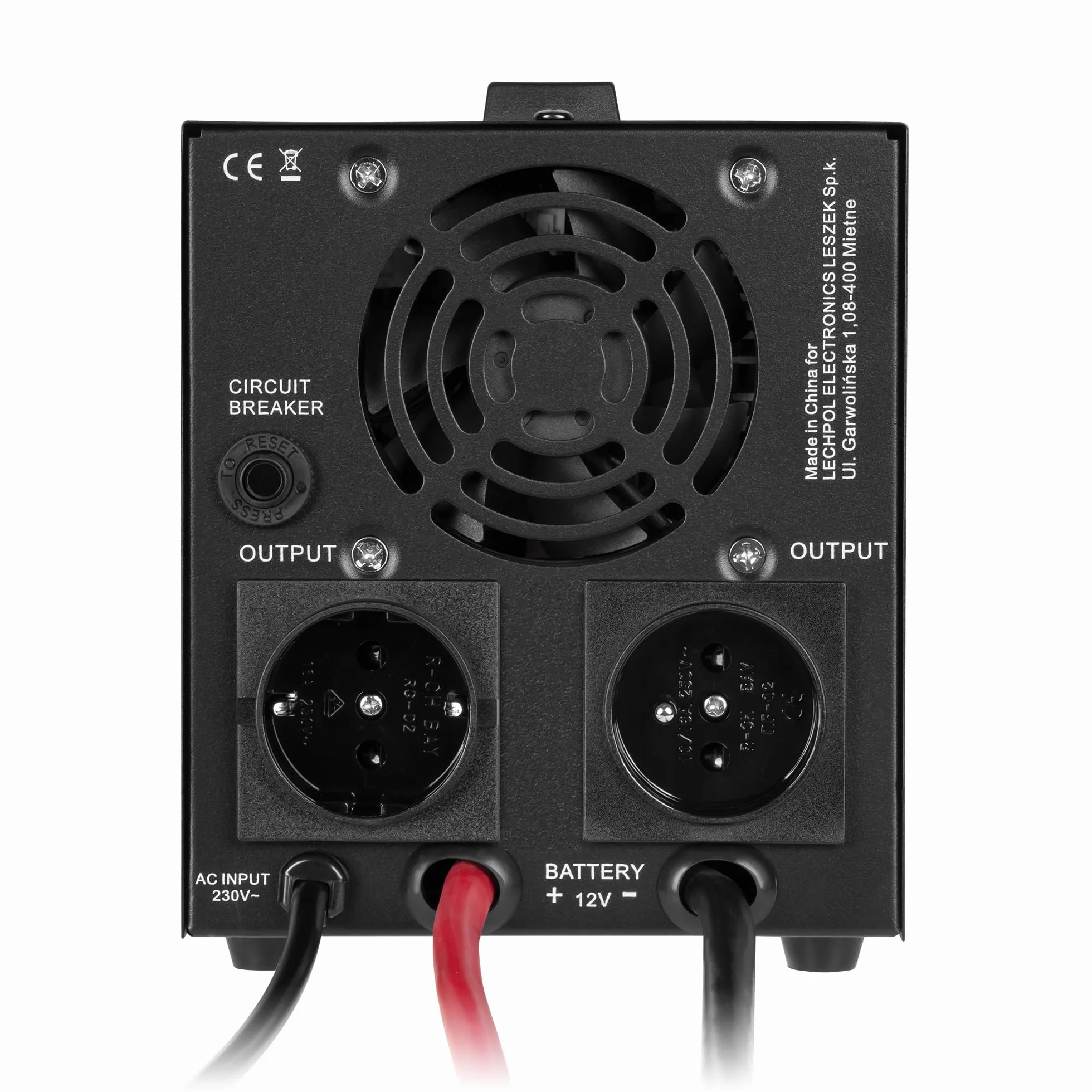 KEMOT Zasilacz Awaryjny PROsinus-500-LFP4 Przetwornica z Czystym Przebiegiem Sinusoidalnym i Funkcją Ładowania 12V 230V 500VA/300W