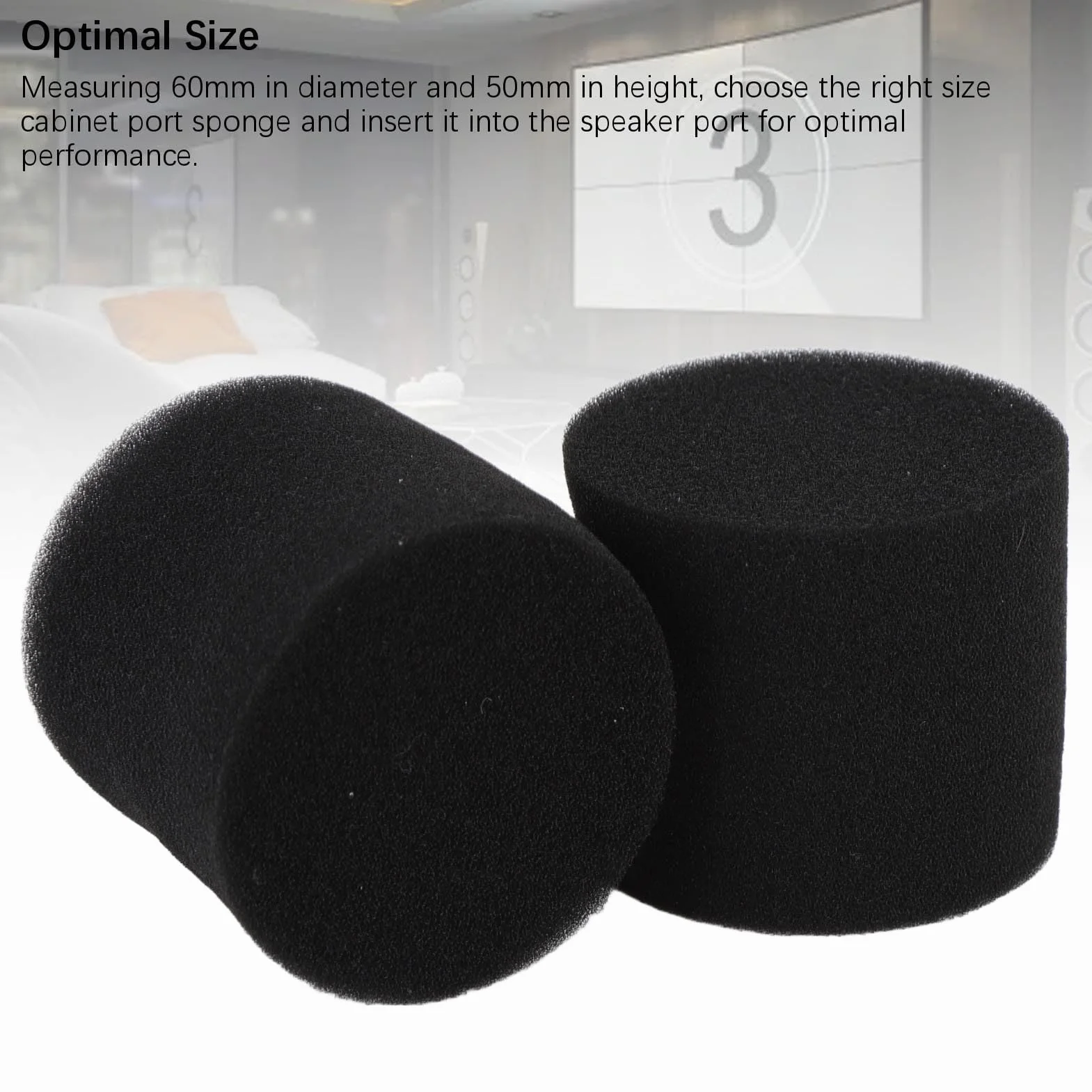 4PCS Port Rurka Gąbka - Bass Reflex Enhancer dla Systemów Audio Domowych i Samochodowych, Wkładka Piankowa Akustyczna o średnicy 60 Mm dla Poprawy Jakości Dźwięku