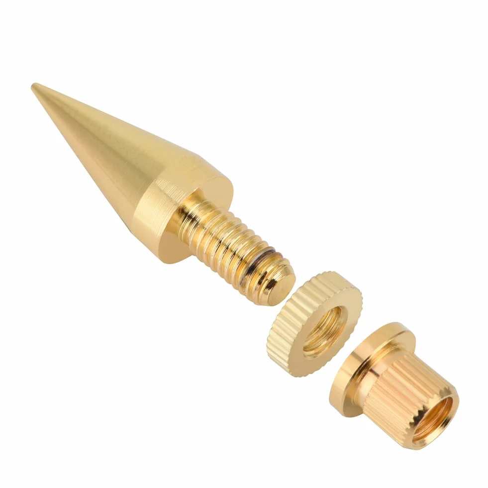 Nóżki głośnika - 8 par 6 x 36MM Miedziany wspornik izolacyjny z końcówką + podkładka do wzmacniacza, odtwarzacz CD DVD, nagrywarka platynowa, podwozie, Domyślne, Klasyczna