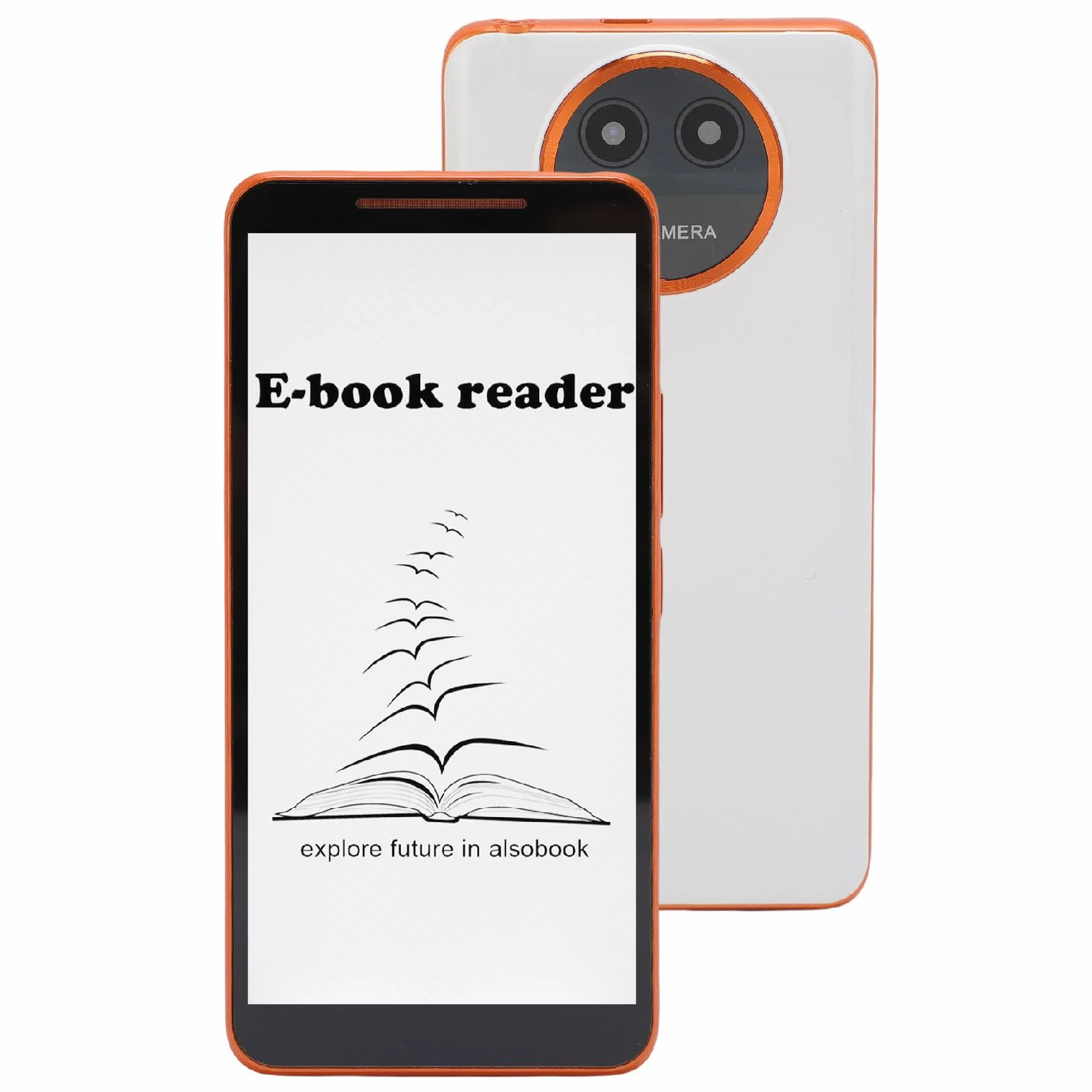 Asixxsix Czytnik E-booków Android 8.1, 5,7 Cala E-Ink Display1gb RAM 8GB ROM Compact Mobile Epaper Reader z Wi-Fi Bluetooth GPS FM, Wbudowany Aparat Głośnikowy, Długopis i Słuchawki