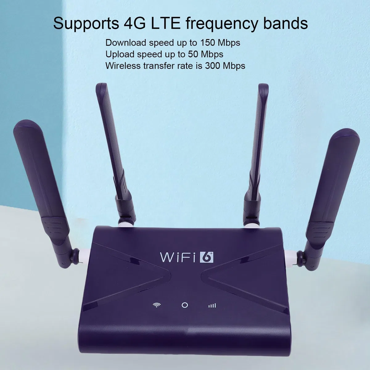 Dpofirs Router Gier WIFI 6, Router 4G 5G LTE z Gniazdem Karty SIM do 32 urządzeń, 300 Mb/S Szybki Adapter Sieci Bezprzewodowej dla Telefonu Laptopa