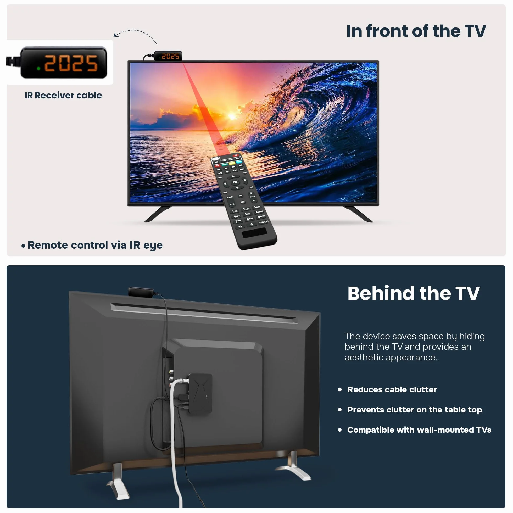 Mini odbiornik satelitarny DVB-S2 Full HD 1080p Hd-line 26100