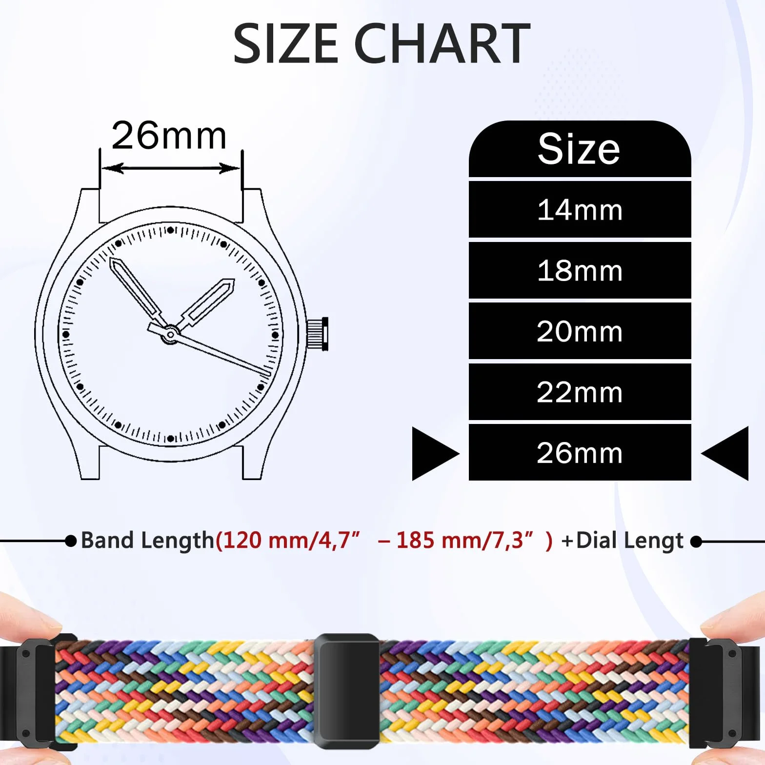 ZoRoll Paski Quickfit 26 mm do Garmin Fenix 8 pro 51 mm/8/7X Pro/7X/6X, magnetyczny nylonowy regulowany
