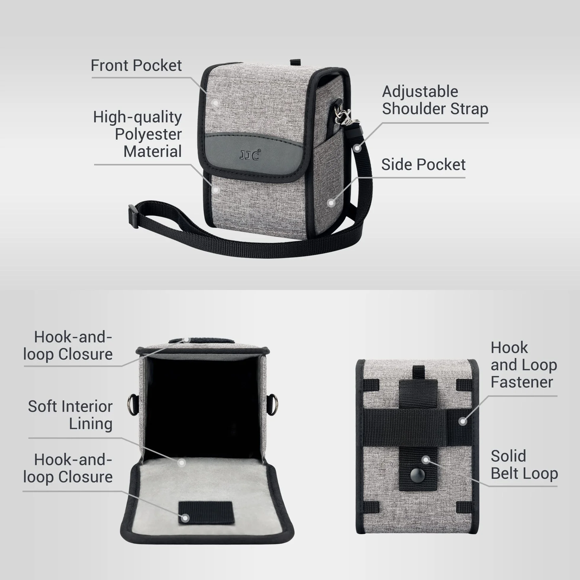 JJC Kompaktowe Etui Podróżne dla Fuji X100VI X100V Sony a6700 a6600 a6400 a6100 Nikon Z30 Z50 Canon EOS M5 M50
