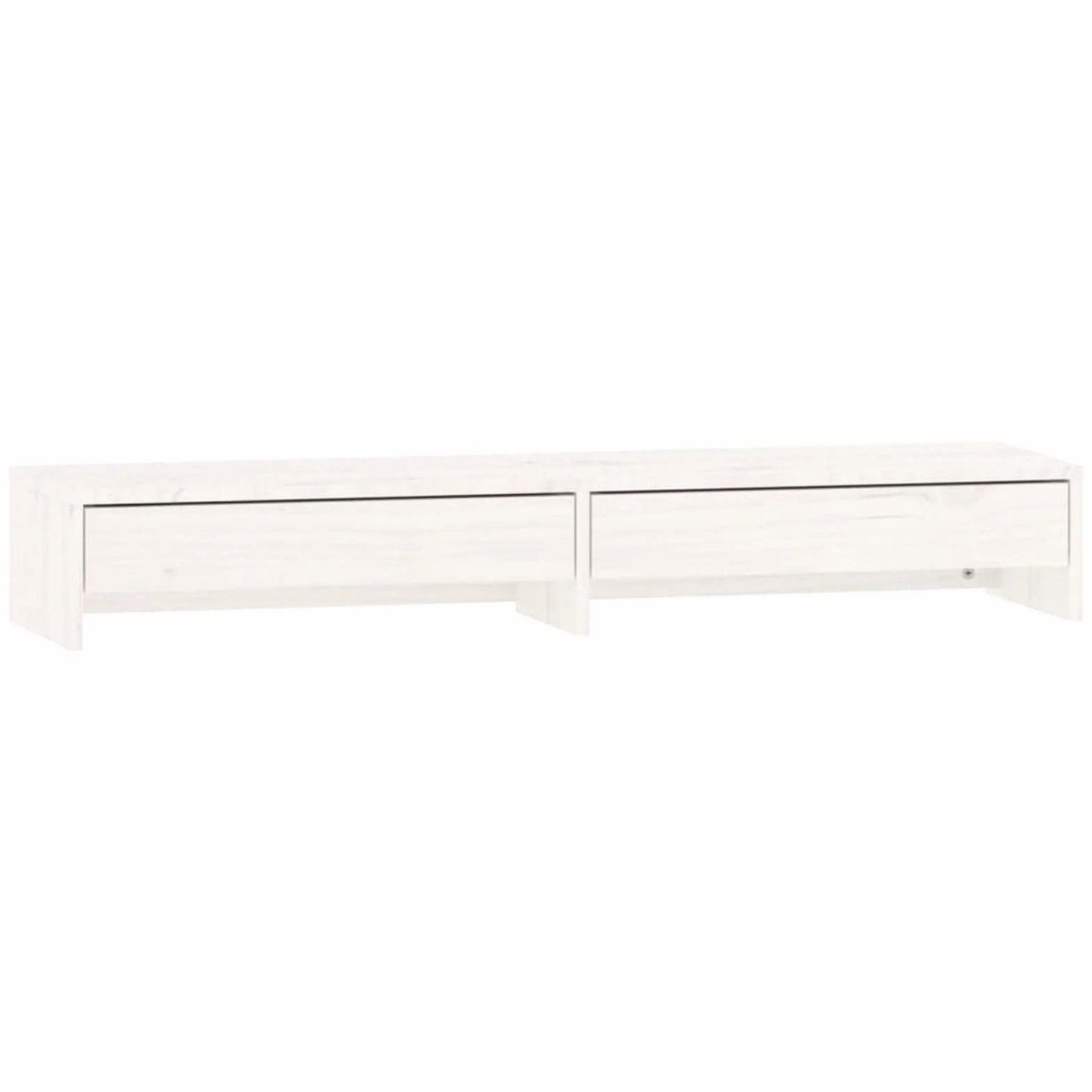 ShGaxin Stojak na monitor, stojak na ekran komputera, akcesoria biurowe, stojak na monitor biurko, podstawa monitora, akcesoria biurkowe, lite drewno sosnowe białe 100 x 27 x 15 cm