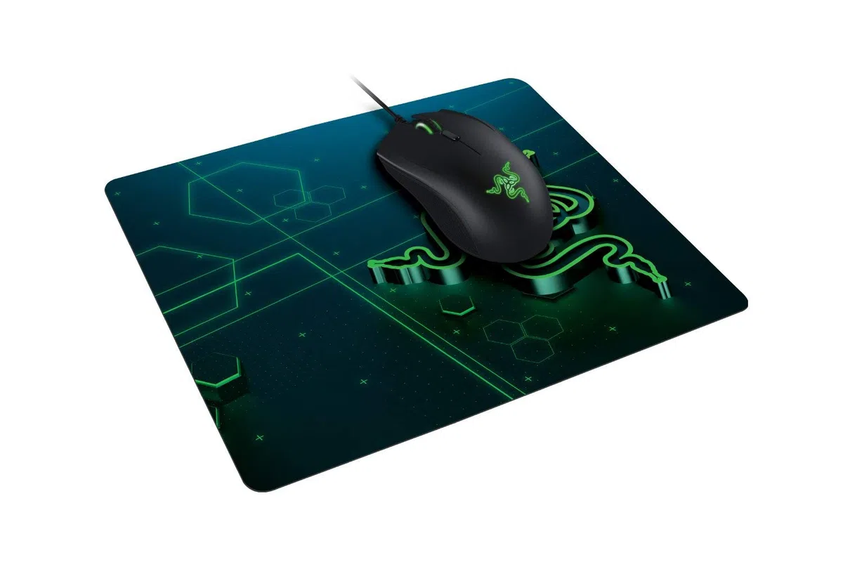 Razer Goliathkäfer – przenośna podkładka pod mysz gamingowa do gry na wynos, tkanina, niebieska/zielona, mobilna
