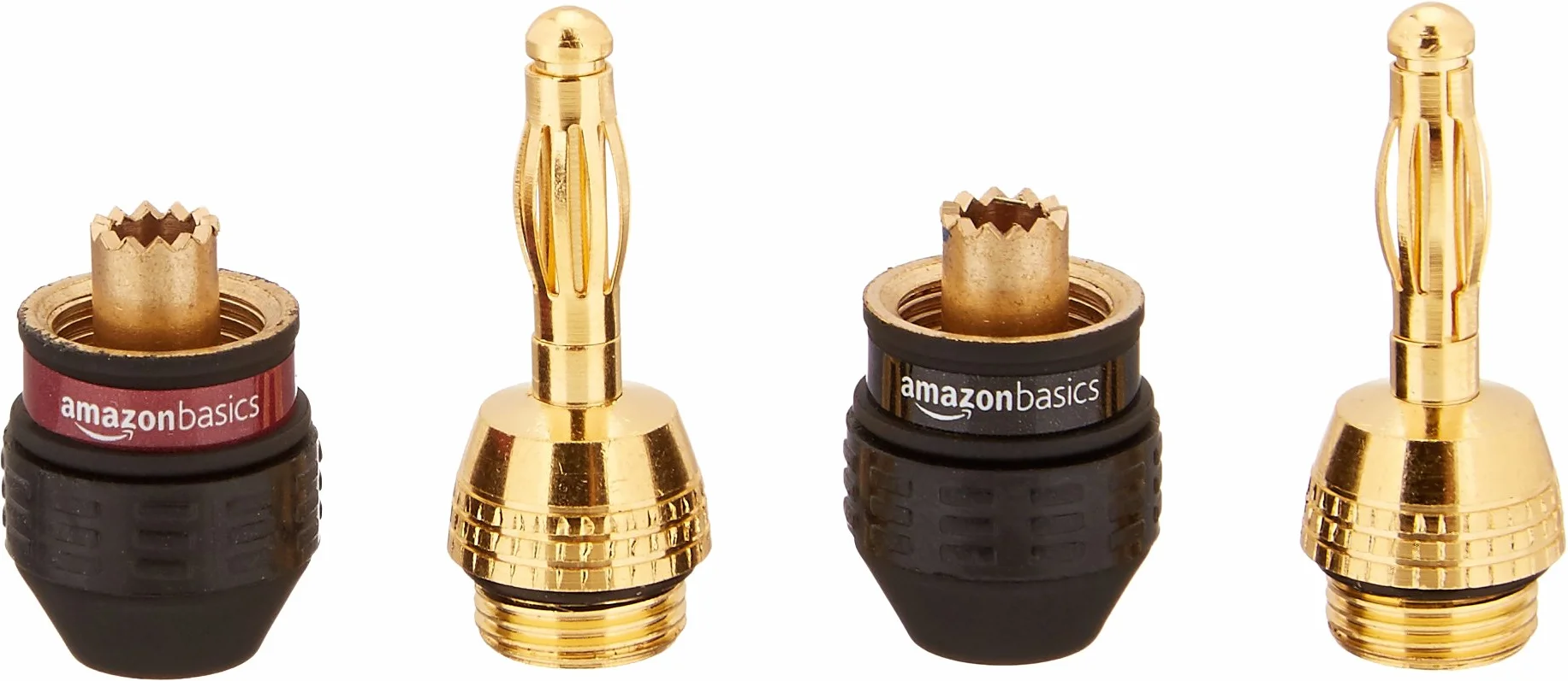 Amazon Basics wtyki bananowe 12 par 24 sztuki czarne