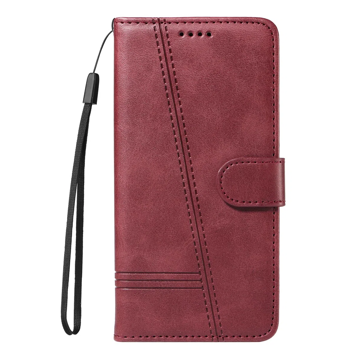 Etui z klapką do telefonu Samsung Galaxy S25 Ultra/S25 Plus/S25, skórzane etui portfelowe na telefon z stojakiem na karty, etui foliowe, odporne na wstrząsy, tworzywo TPU, czerwone, S25plus