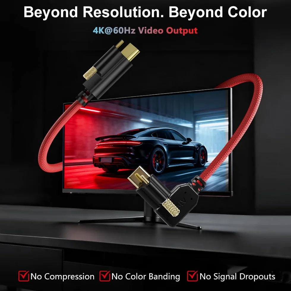 Alvin's Cables Ultra-elastyczny kabel blokujący USB-C Kabel do przesyłania danych do monitorów Pyxis Blackmagic, USB-C 3.2, 10 Gb/s, kabel do szybkiego ładowania do Micro Studio Blackmagic 4K G2, 12