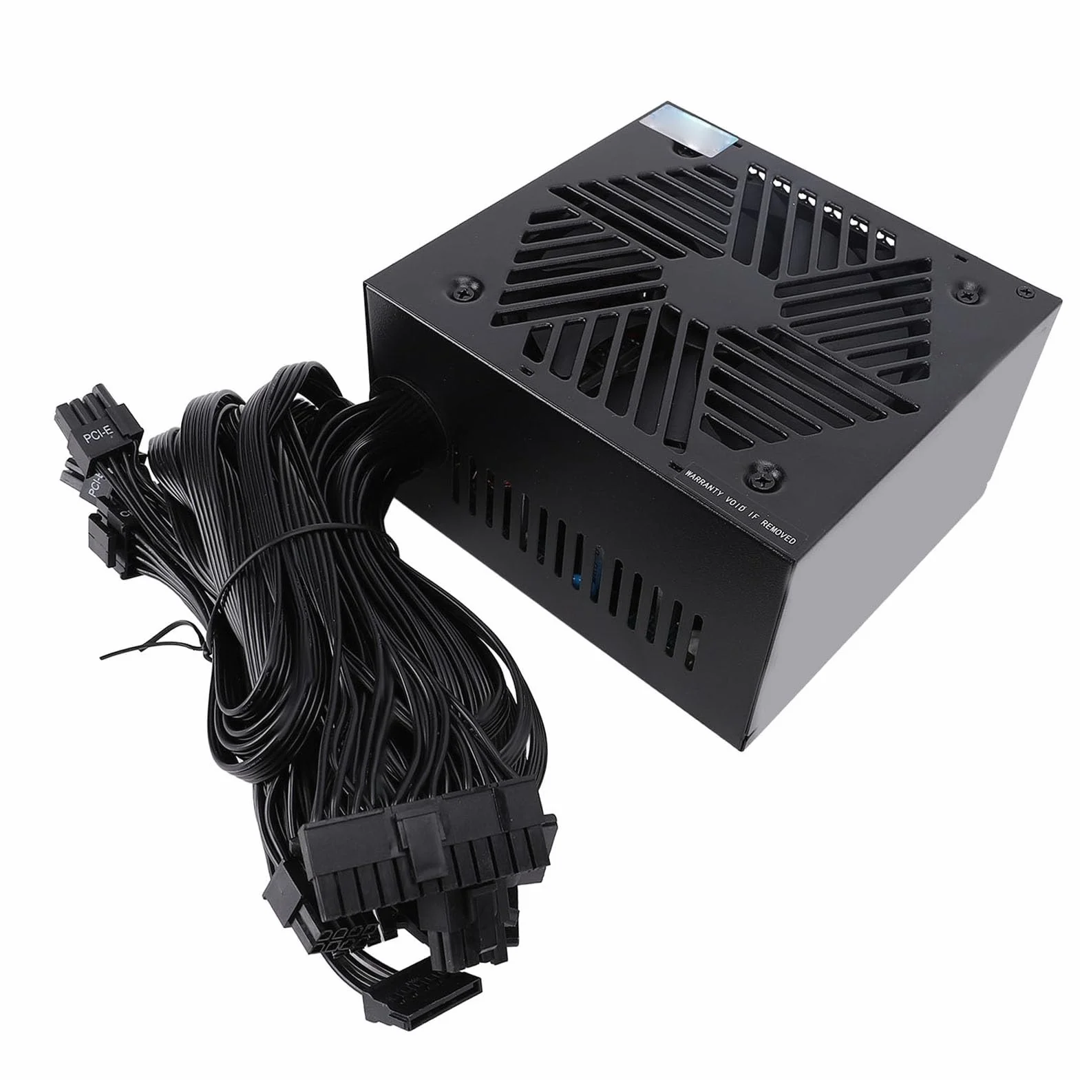 Asixxsix Zasilacz 600 W Certyfikat 80+ Bronze, Pojedyncza Szyna Zasilacza ATX 12 V z Cichym Wentylatorem 120 Mm Inteligentne Zarządzanie temperaturą dla Komputerów do Gier Wysokowydajne Procesory