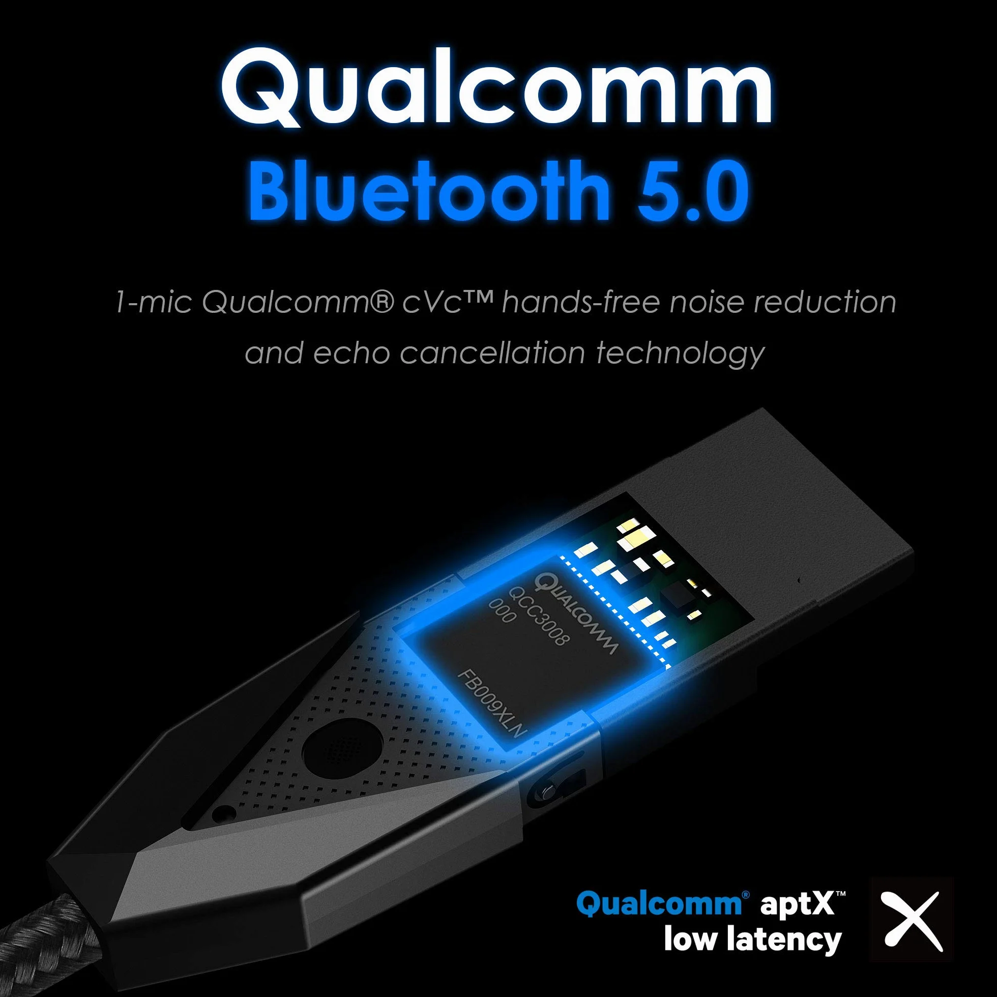 PALOVUE Adapter Bluetooth USB 3,5 mm do samochodu stereo z mikrofonem