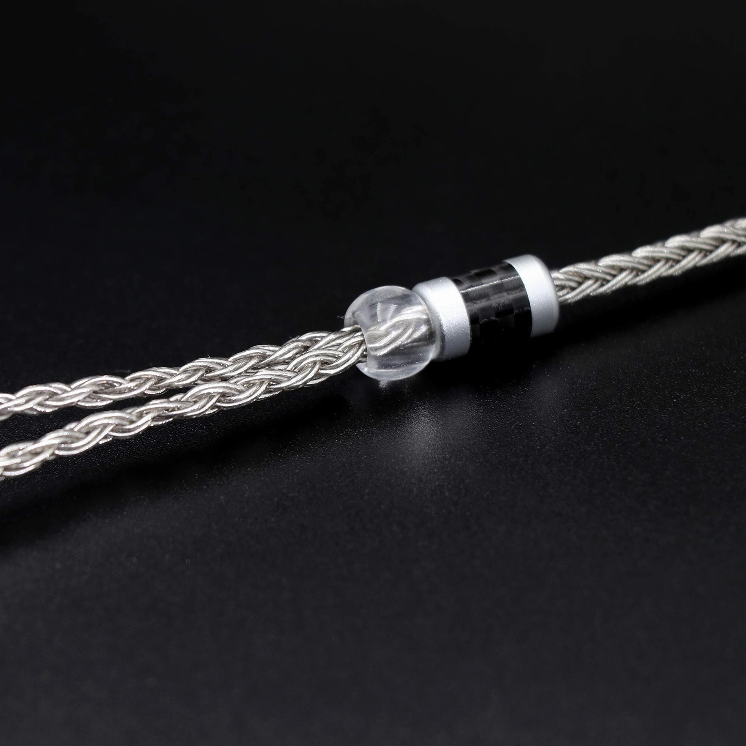 Linsoul Tripowin Zonie 16-rdzeniowy posrebrzany kabel do słuchawek (2-pinowy 0,78, 3,5 mm, szary)