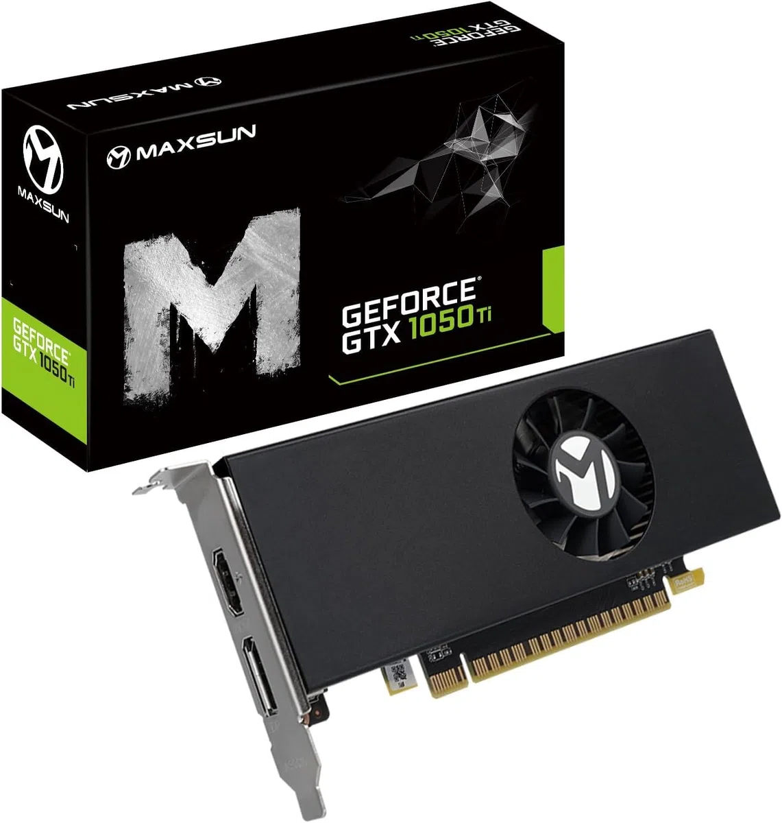 maxsun GEFORCE GTX 1050 Ti 4 GB GDDR5 128-bitowa karta graficzna do gier wideo do gier komputerowych mini mała forma SSF Slim Low Profile Design GPU, DisplayPort, HDMI