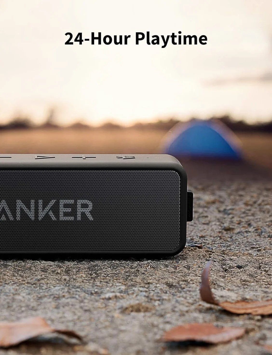 SoundCore 2 Anker głośnik Bluetooth, ogromny z dwoma przetwornikami basowymi, akumulator 24 h, ulepszona ochrona przed wodą IPX7, bezprzewodowy, do iPhone'a, Galaxy itd. (Czarny)