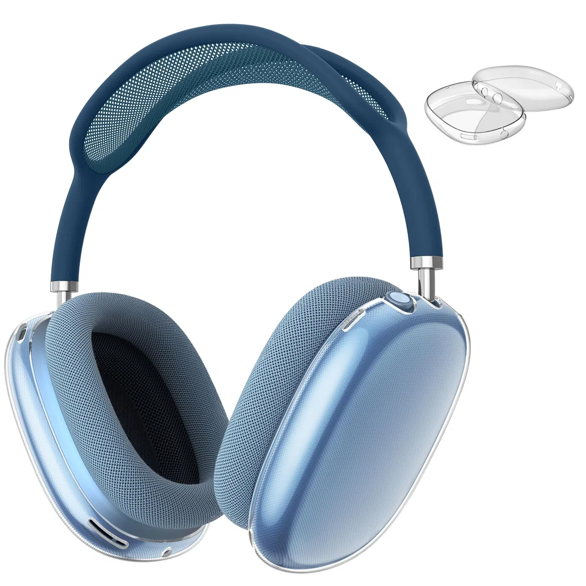 FINTIE Etui kompatybilne z AirPods Max (2024/2020), bezprzewodowe słuchawki, miękkie tworzywo TPU, przezroczyste, odporne na zarysowania etui ochronne do AirPods Max (USB-C/Lightning), krystalicznie