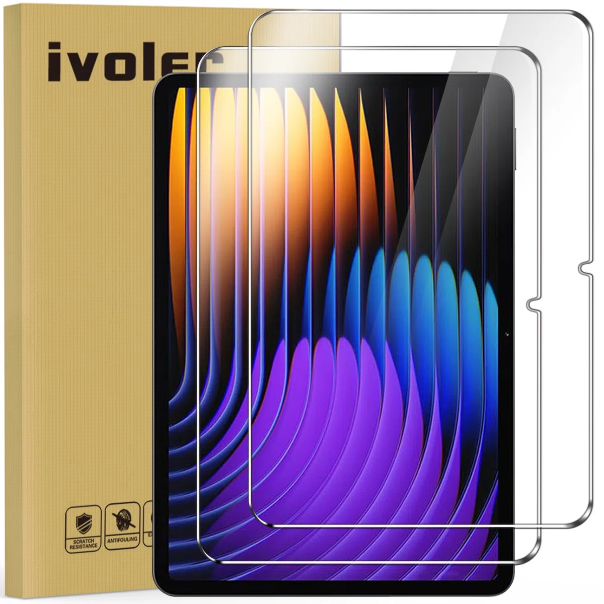 iVoler 2 sztuki szkła hartowanego do Xiaomi Pad 8/Pad 8 PRO/Xiaomi Pad 7/Pad 7 PRO/Xiaomi Poco Pad X1 11,2 cala, ochrona ekranu przed zarysowaniem, twardość 9H, wyraźna HD