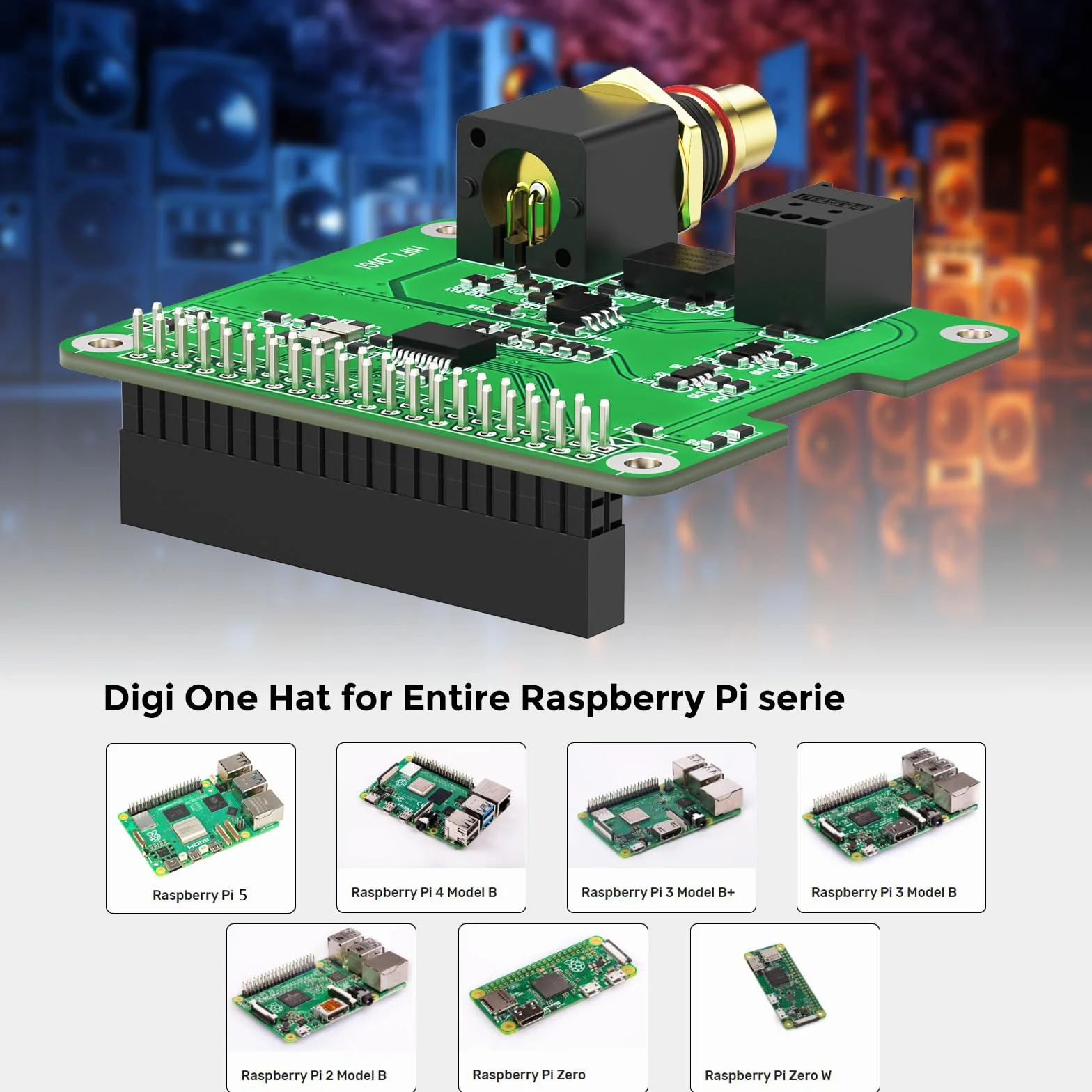 InnoMaker Digi One Hat Cyfrowa Karta Dźwiękowa S/PDIF HiFi dla Raspberry Pi