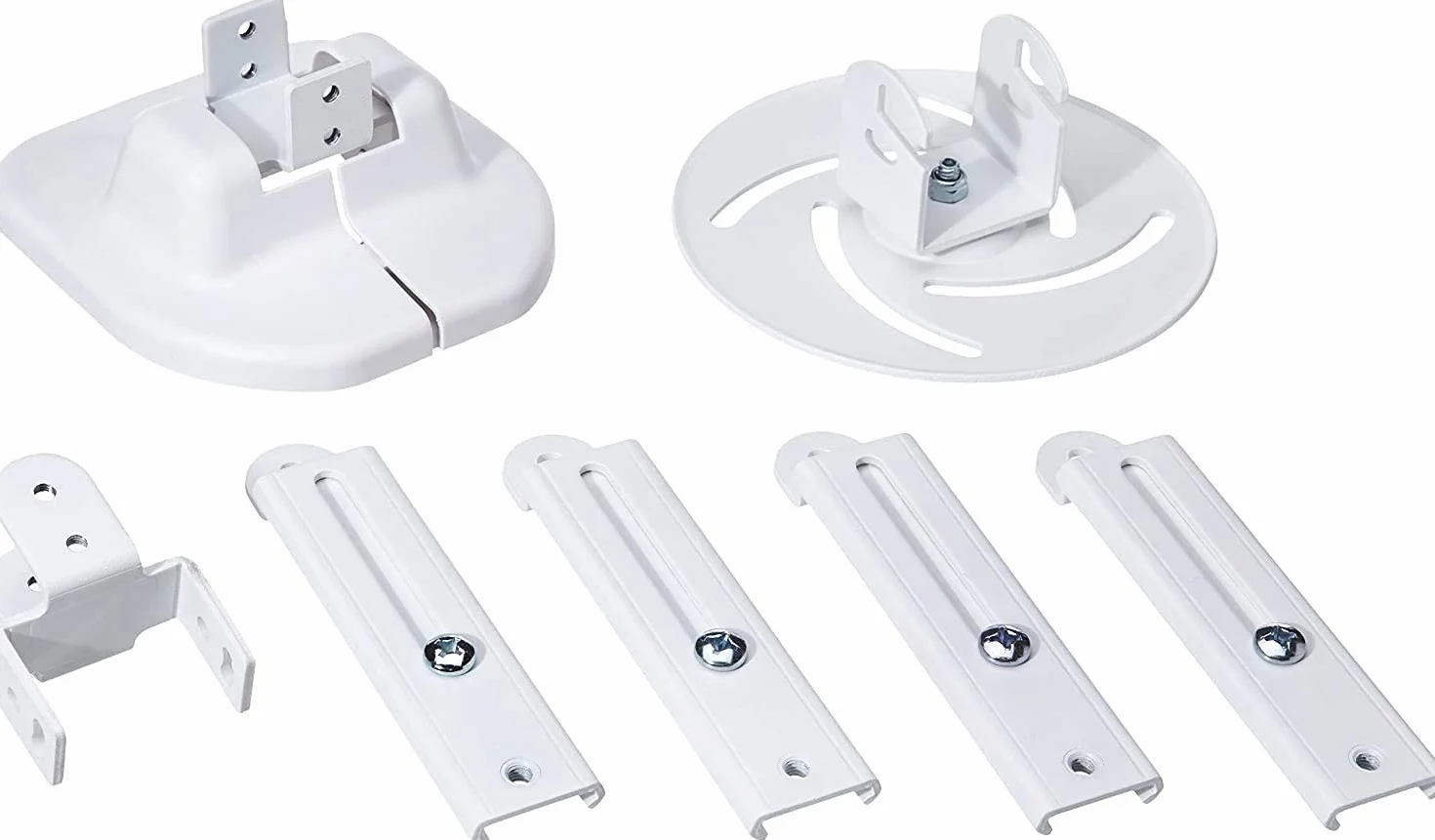 Amazon Basics Uchylny wspornik projektora do montażu na suficie i ścianie, udźwig 15 kg, biały