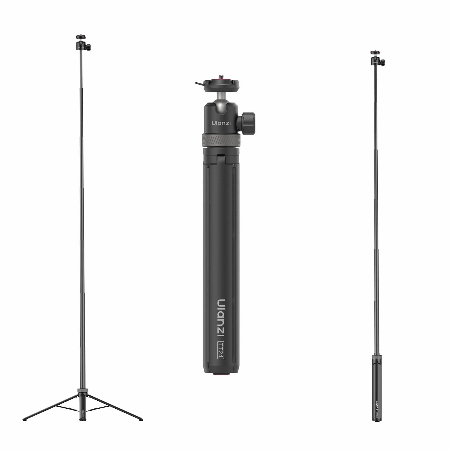 Ulanzi TT24 Statyw do selfie z szybkozłączką do DJI Pocket 3 4, Osmo Action 5 4, GoPro, Insta360 X5/X4/X3/Ace Pro/ONE X2